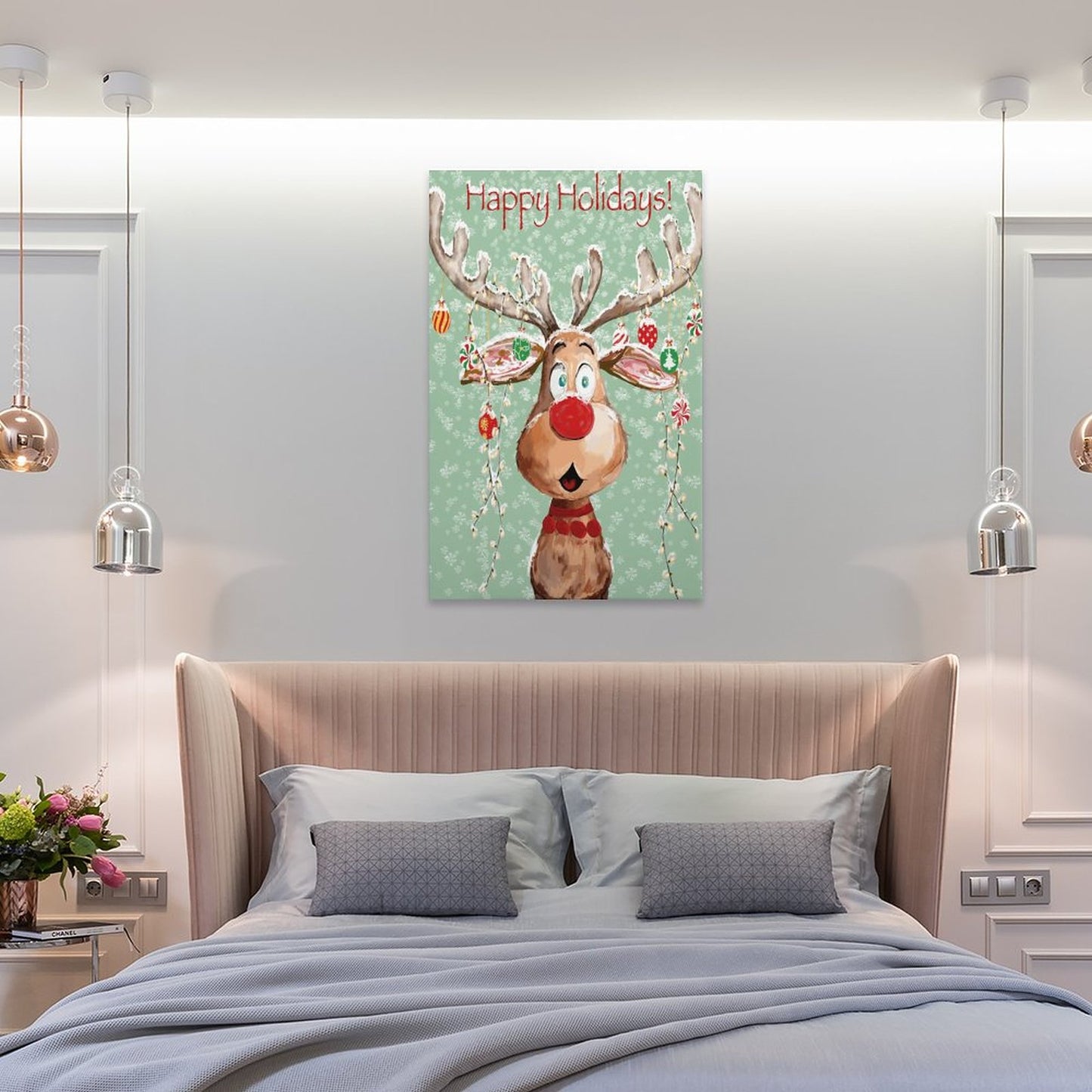 "Pedro" Reindeer Holiday Wall Art
