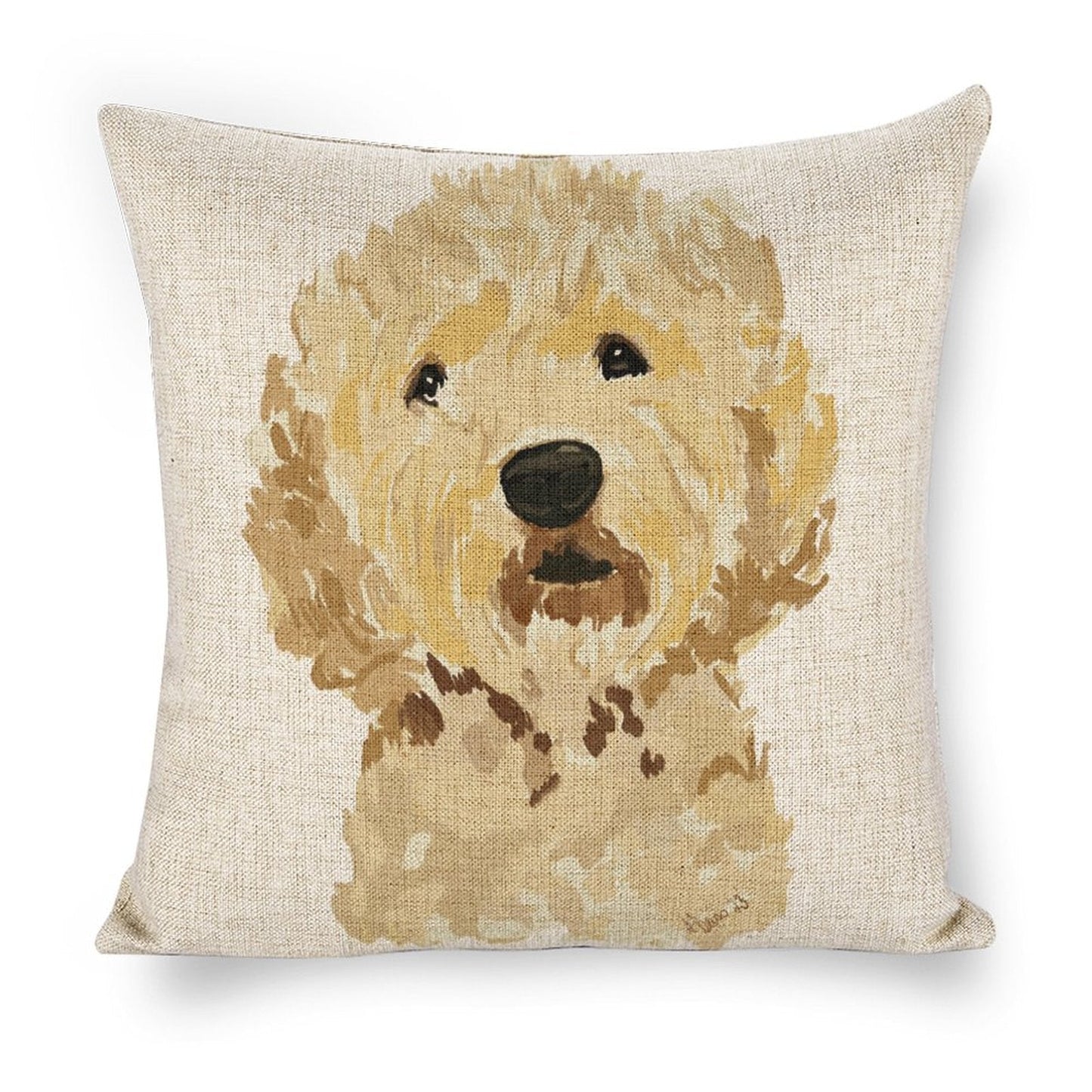 GoldenDoodle Personalized Photo Pillowcases (Pillow Excluded) - Blue Cava