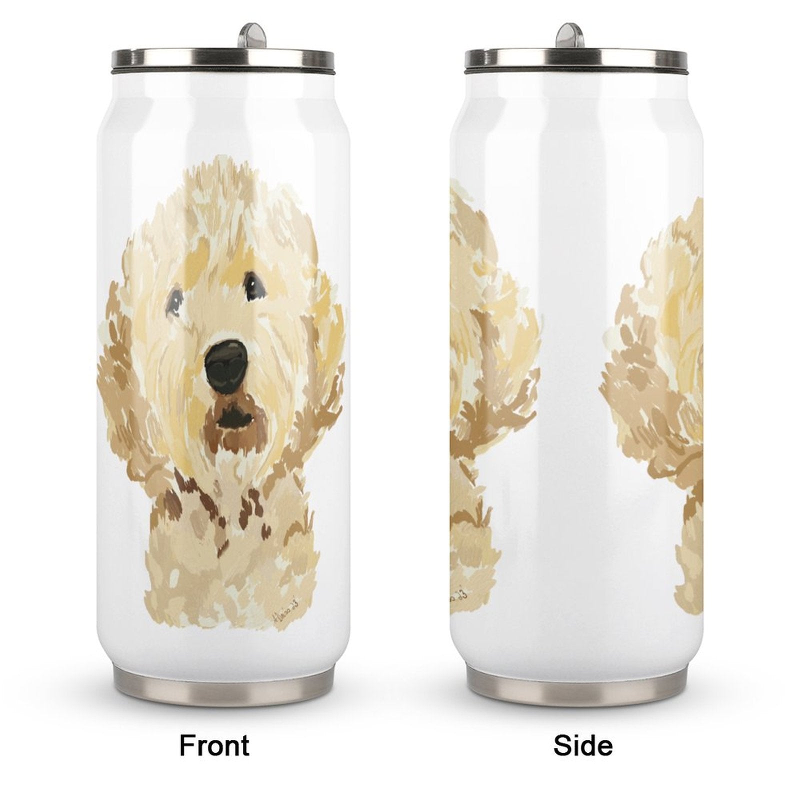 GoldenDoodle Stainless Steel Thermos Tumbler 500ML - Blue Cava