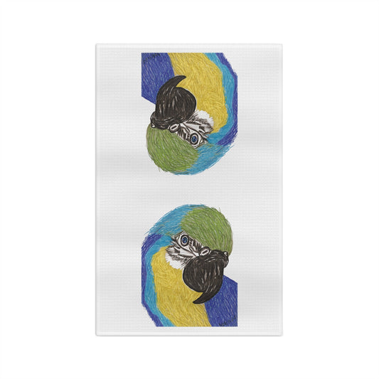 Macaw Microfiber Tea Towel - Blue Cava
