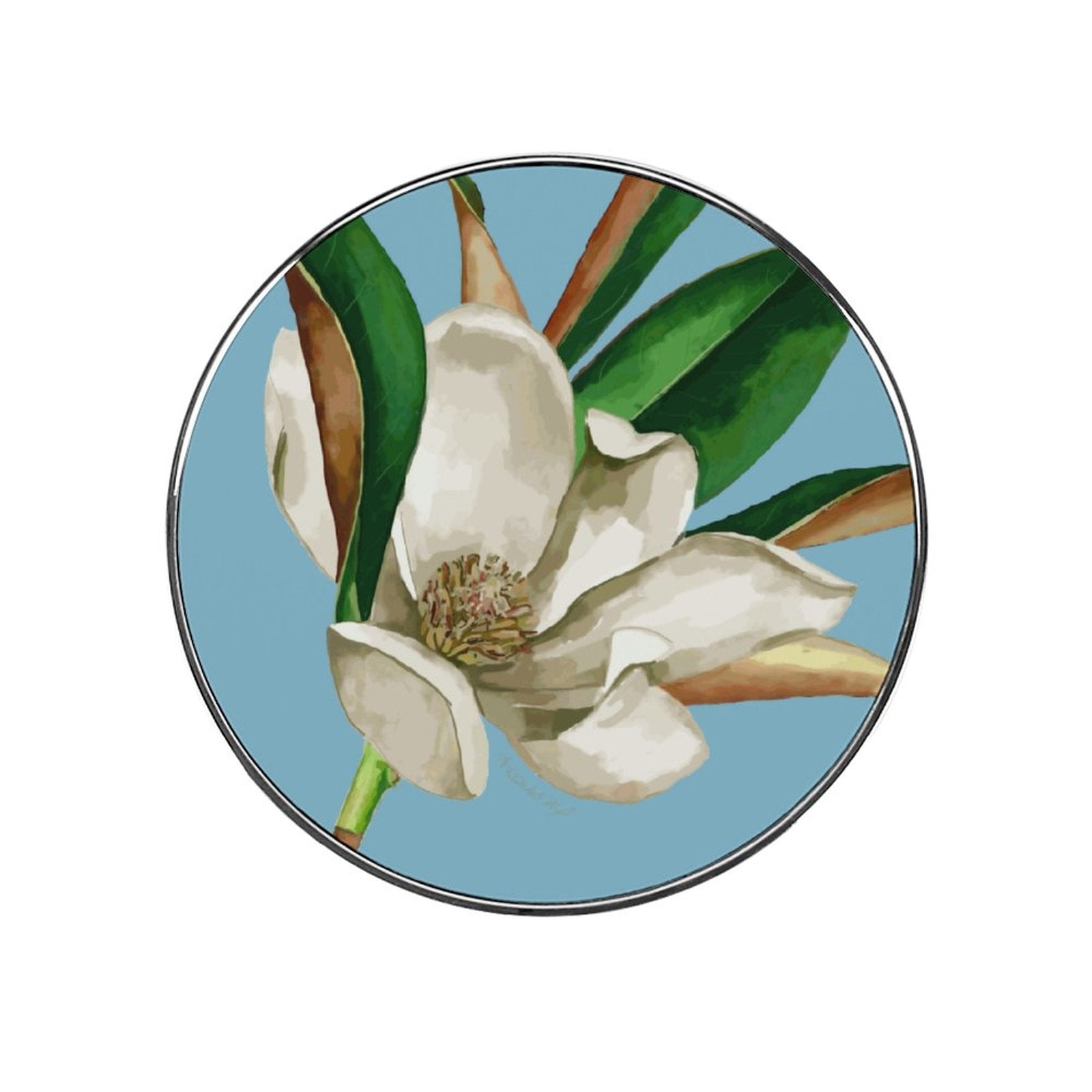 Magnolia Fridge Magnets - Blue Cava