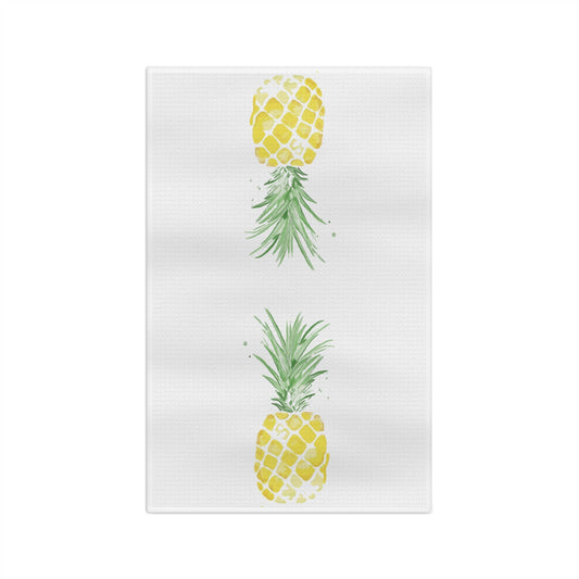 Pineapple Microfiber Waffle Towel - Blue Cava
