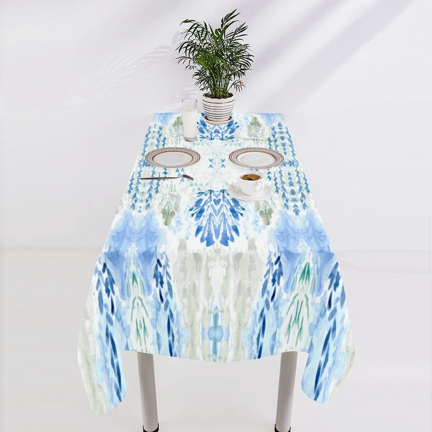 Summer Vibes Rectangle Tablecloth - Blue Cava