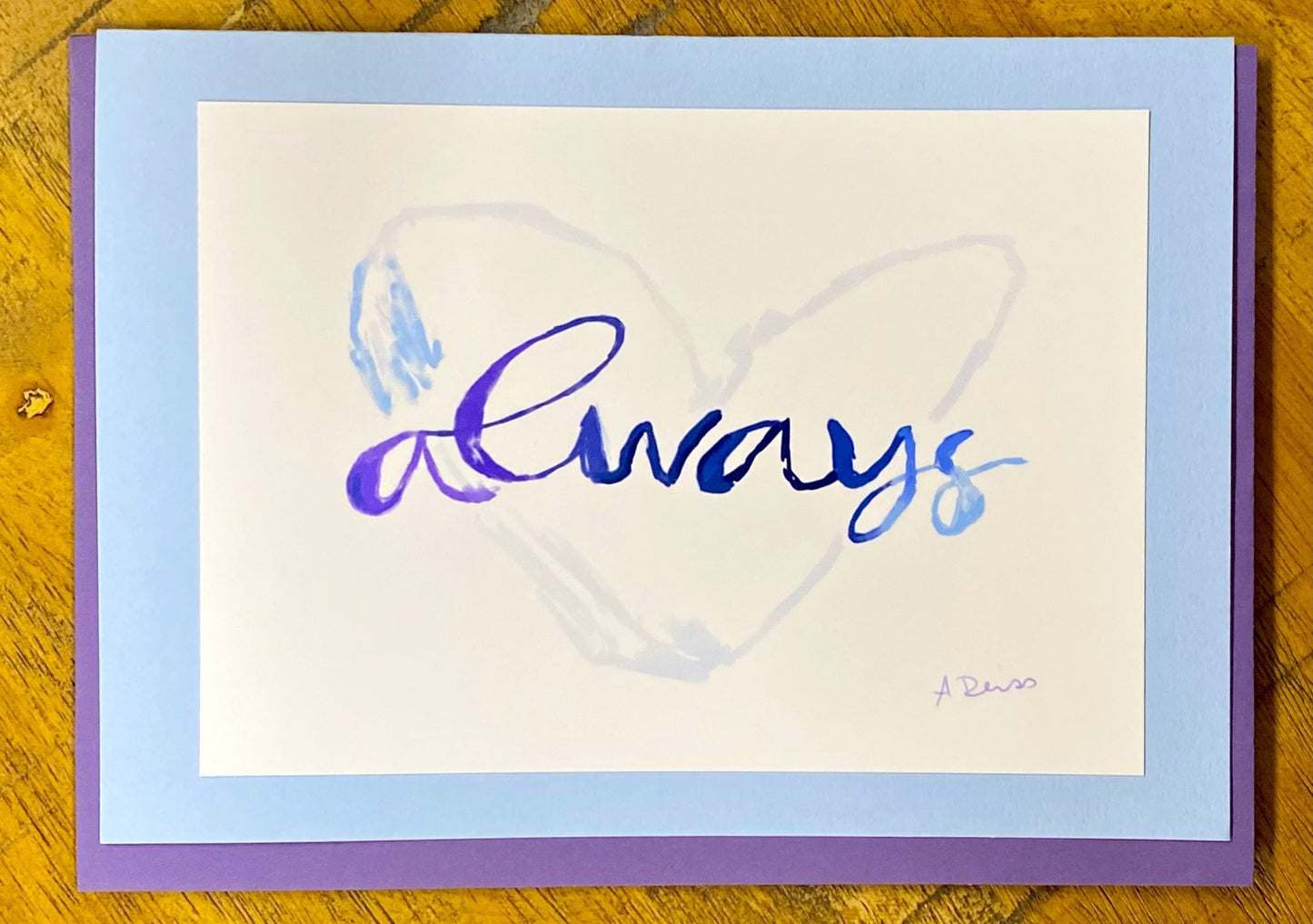 Always Heart Greeting Card - Blue Cava