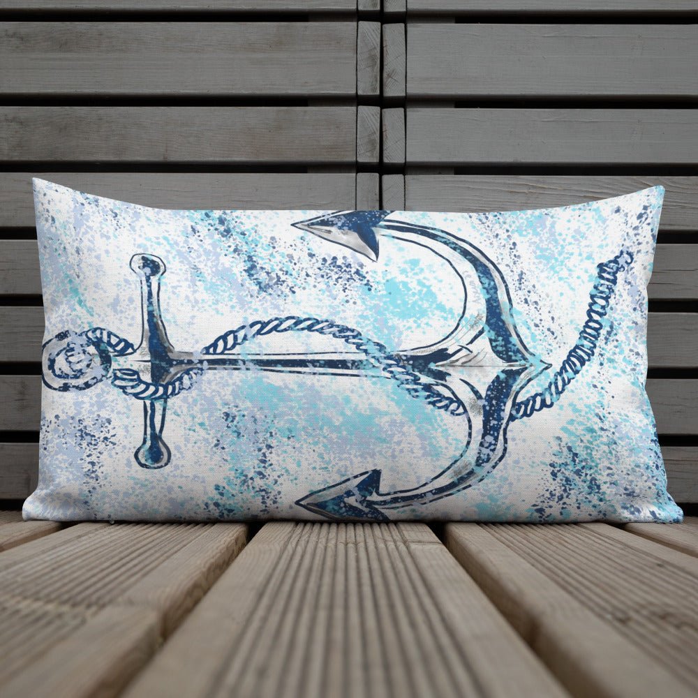 Anchor Premium Pillow - Blue Cava