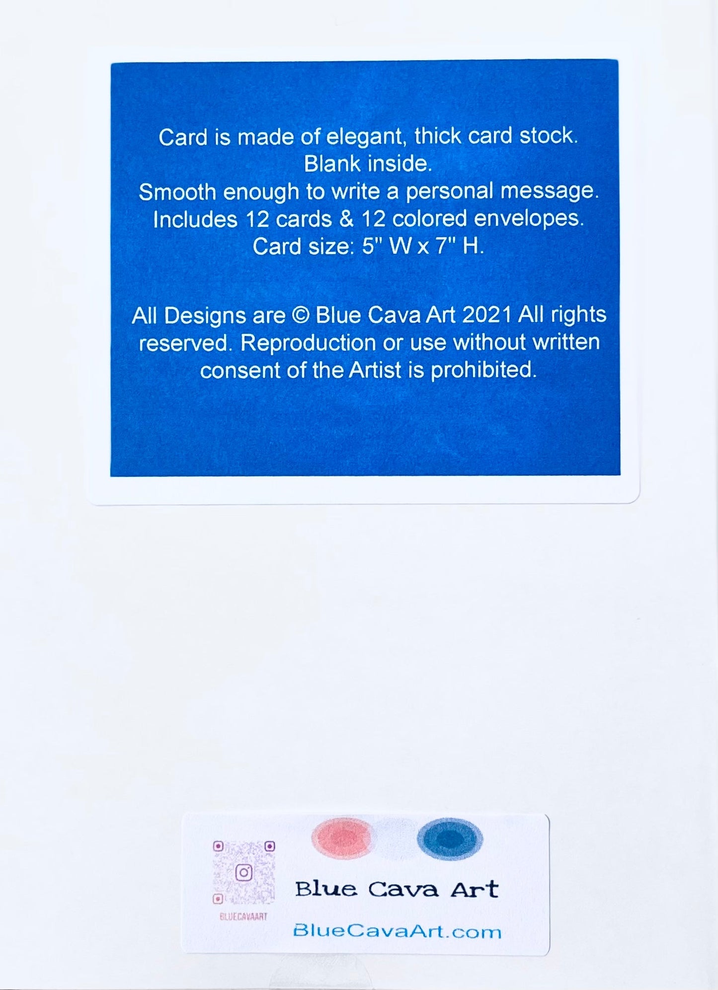 Artful Greeting card - Blue Cava
