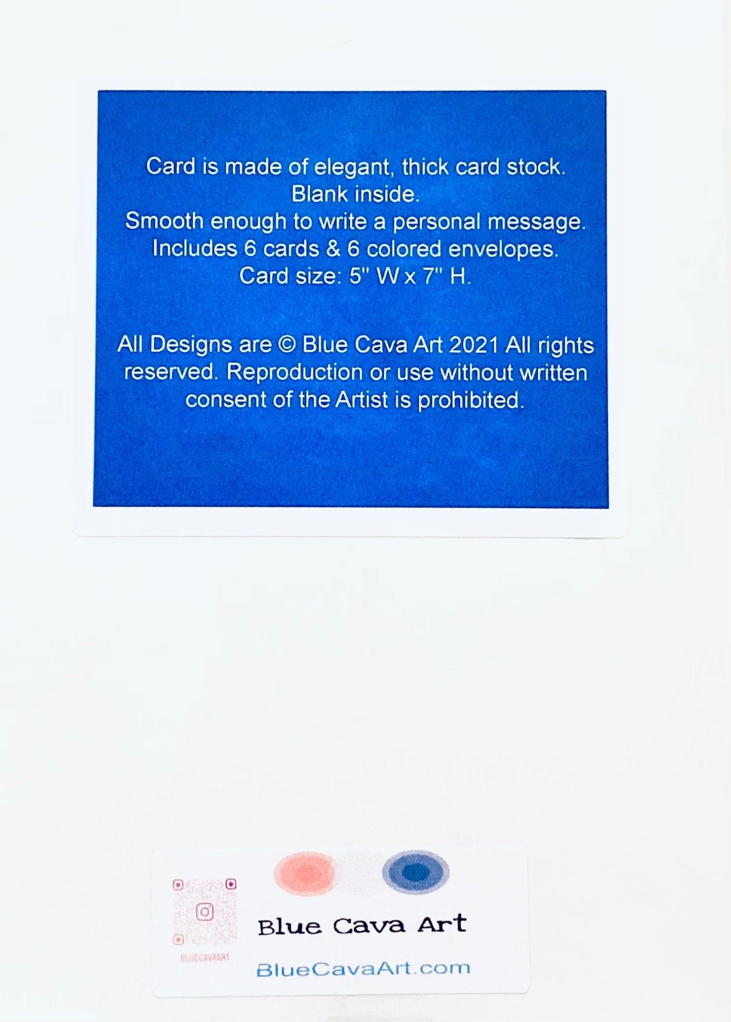Artful Greeting card - Blue Cava