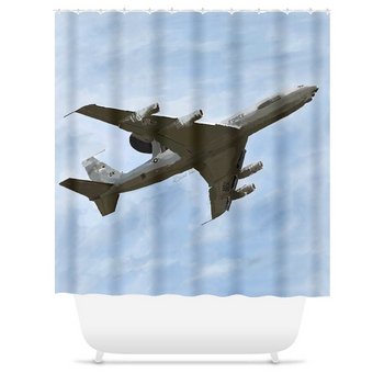 AWAC US Air Force Shower Curtain - Blue Cava