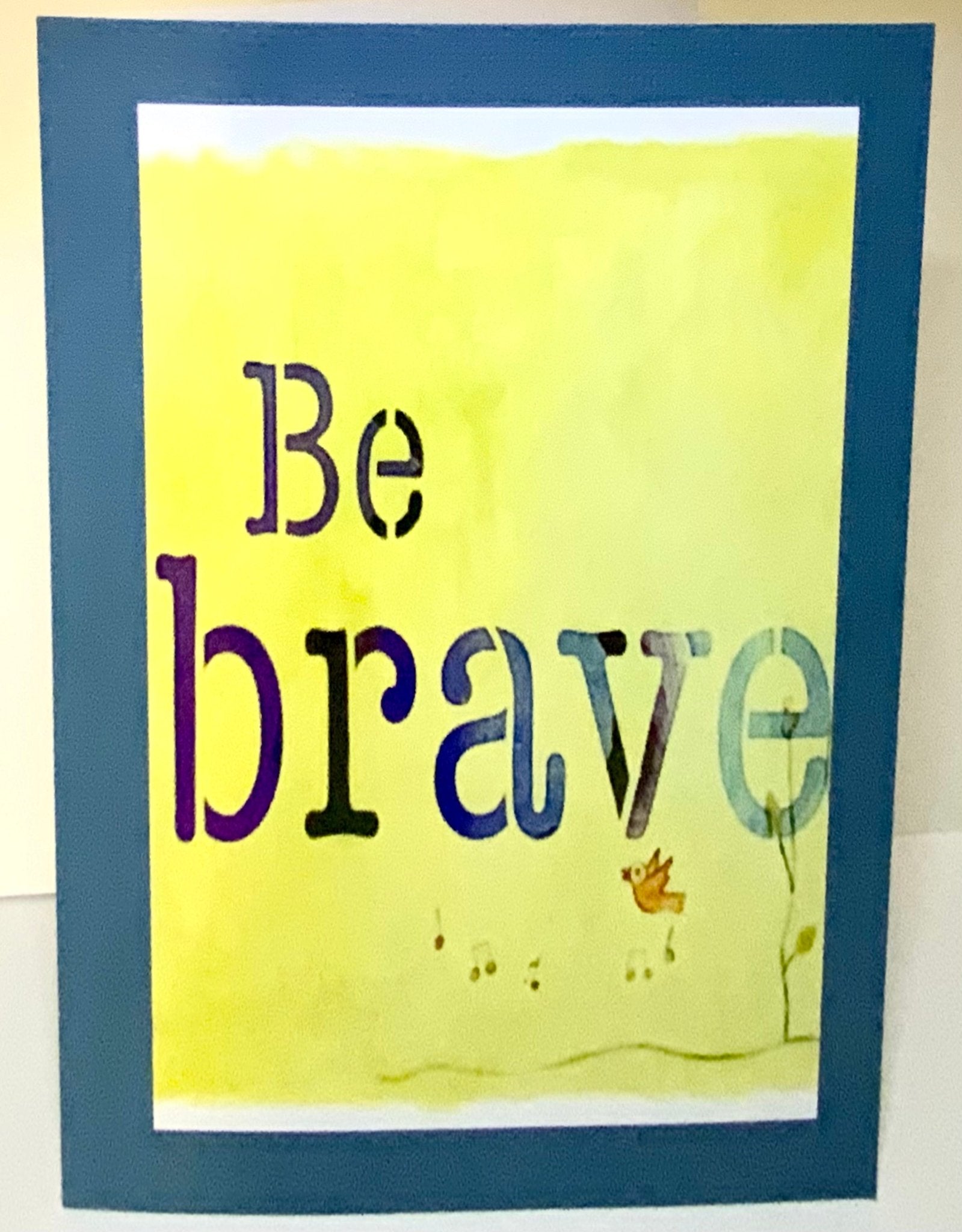 Be Brave #1 Greeting Greeting Card (Multiple colors available) - Blue Cava
