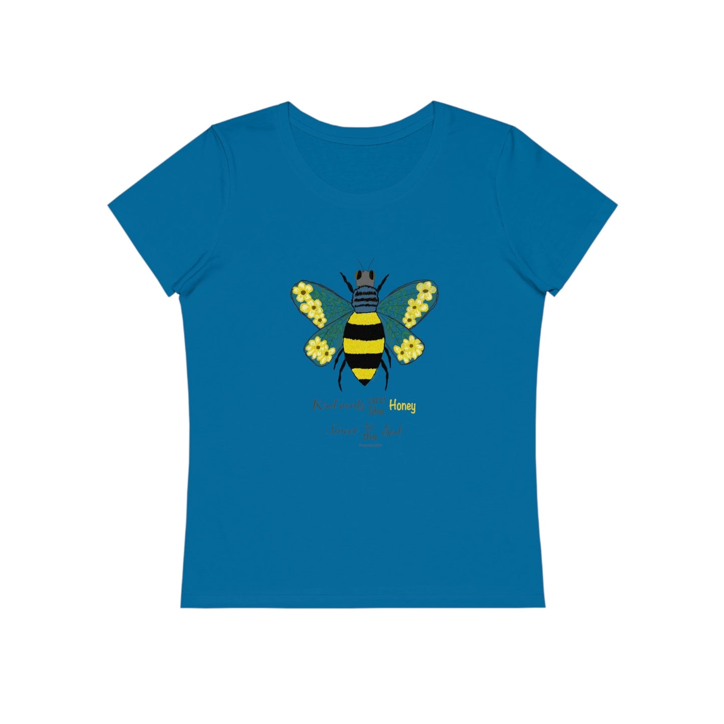 Bee Flower T-Shirt - Blue Cava