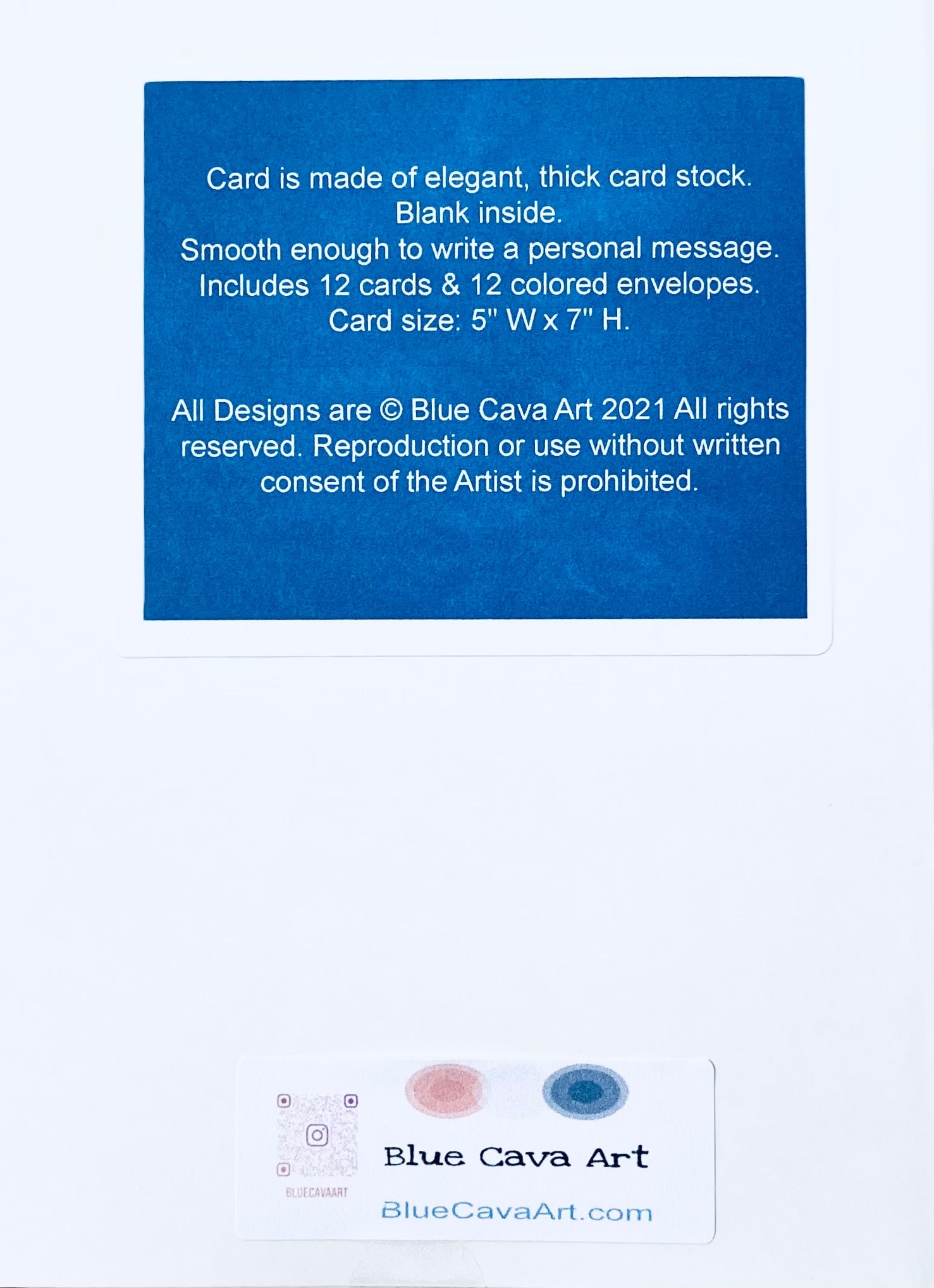 Bee Greeting card - Blue Cava
