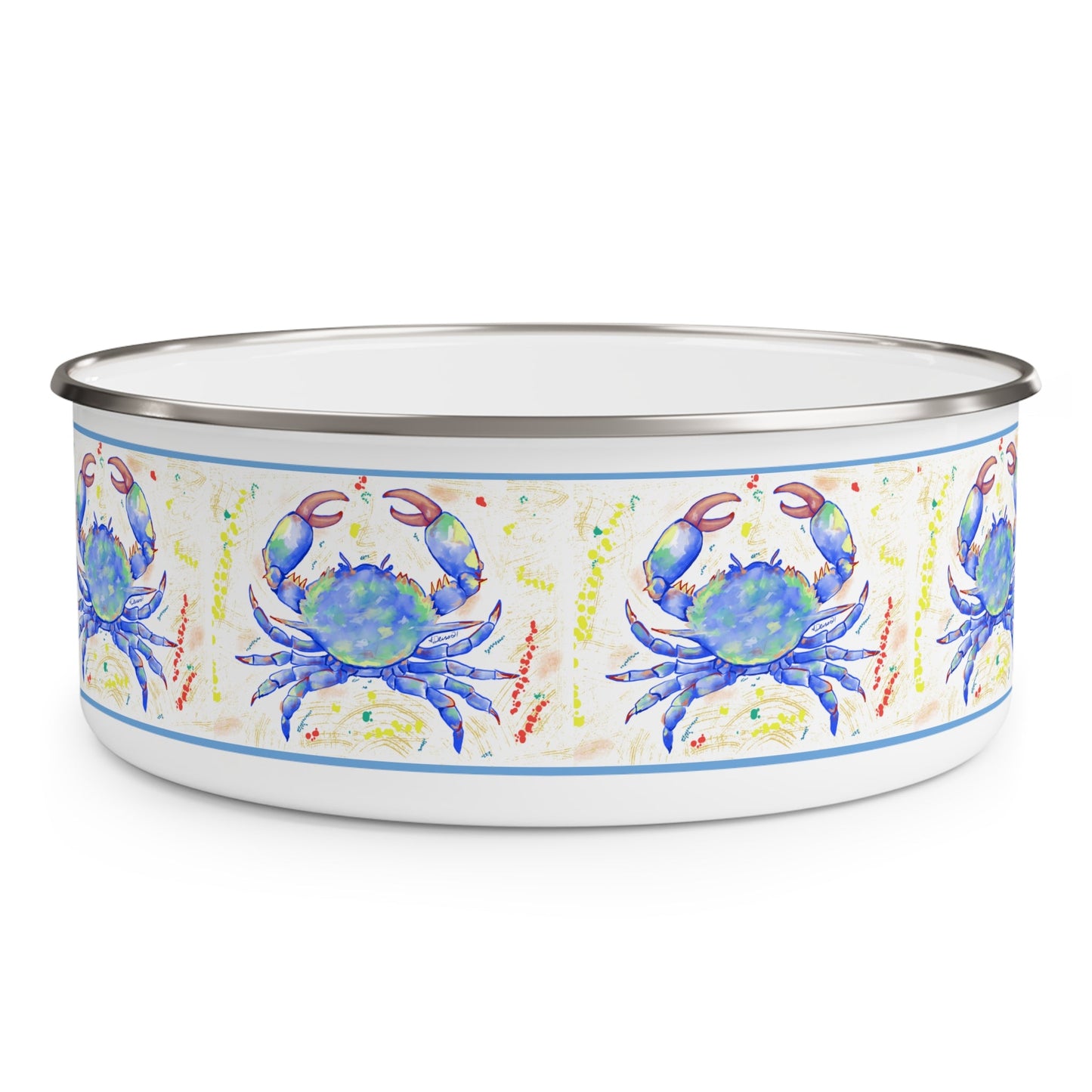 Blue Crab Enamel Bowls (Multiple sizes available) - Blue Cava