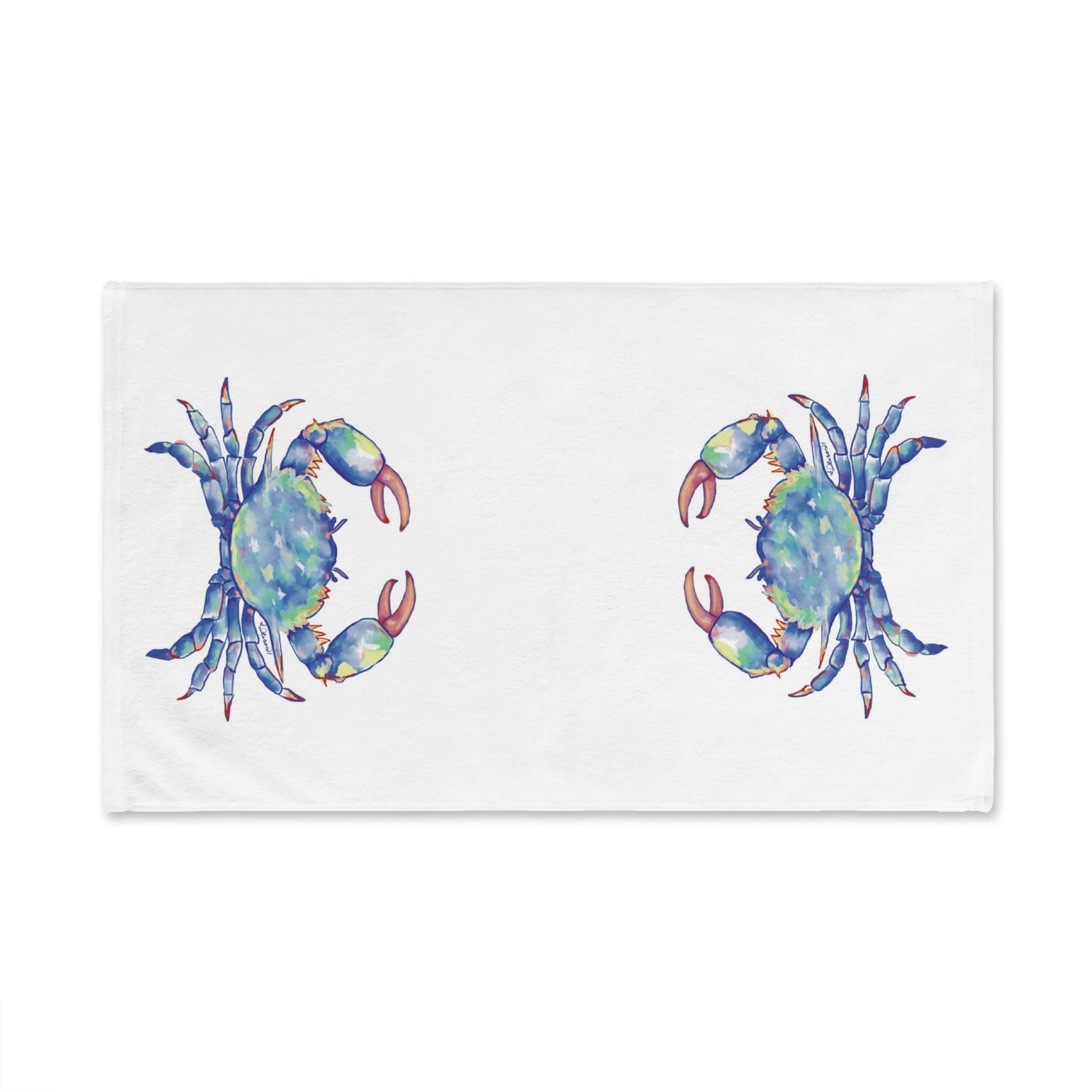 Blue Crab Hand Towel (Poly/Cotton) - Blue Cava