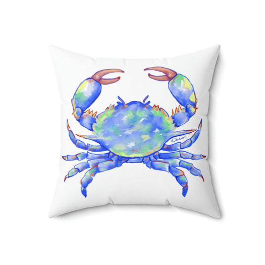 Blue Crab Pillow - Blue Cava