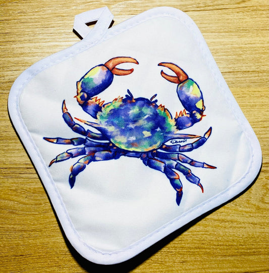 Blue Crab Pot Holder - Blue Cava