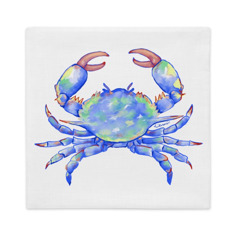 Blue Crab Premium Pillow Case - Blue Cava