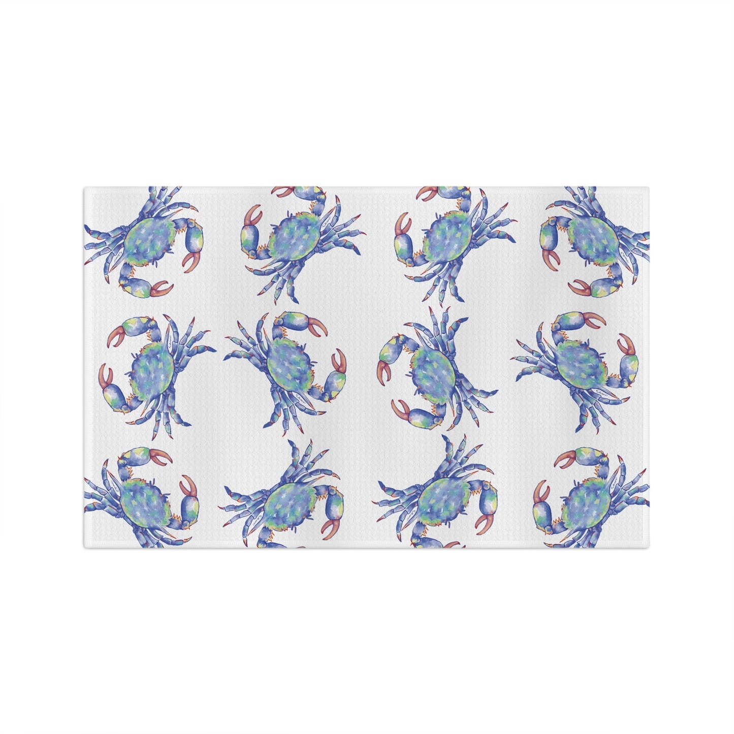Blue Crabs Microfiber Waffle Towel - Blue Cava