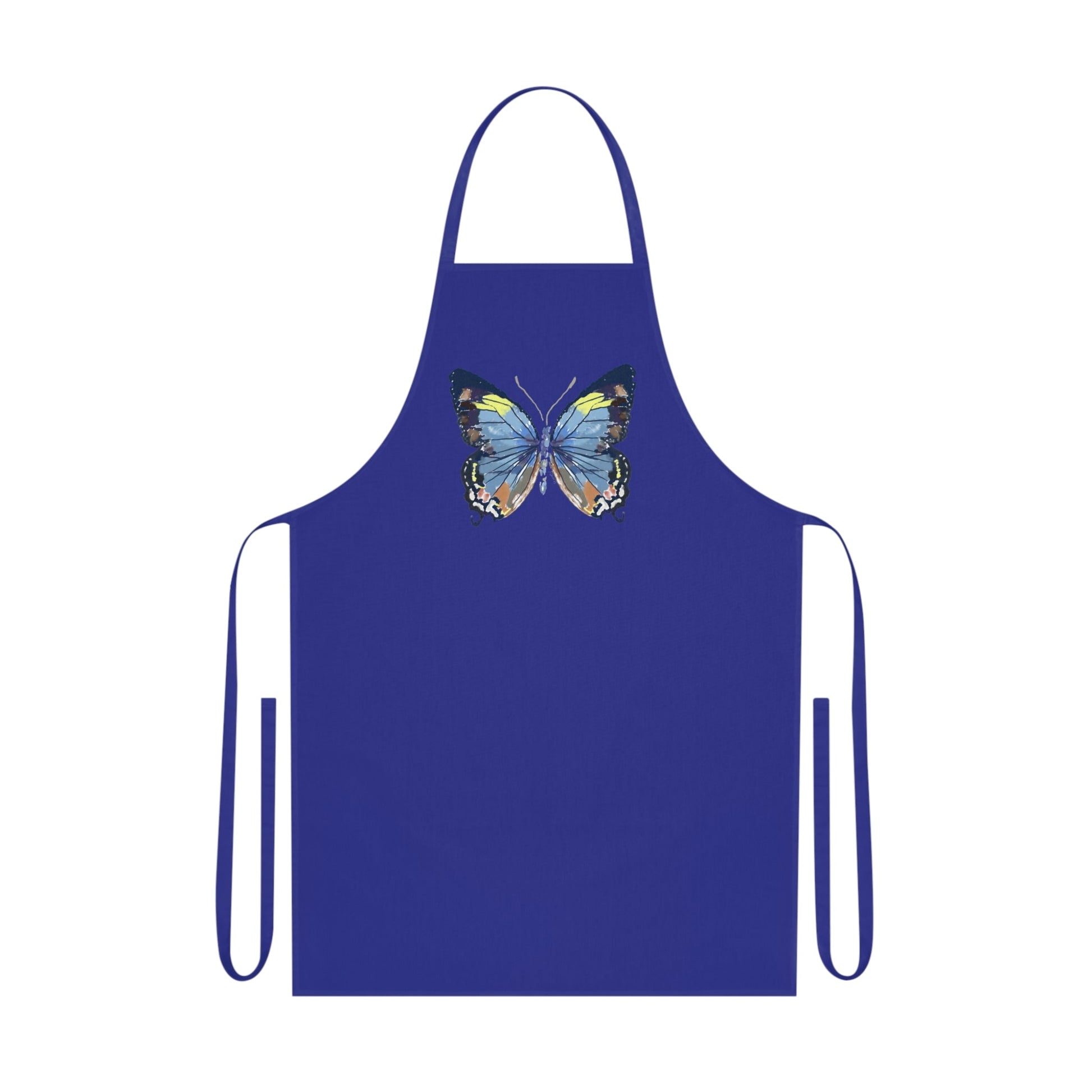 Butterfly Cotton Apron - Blue Cava