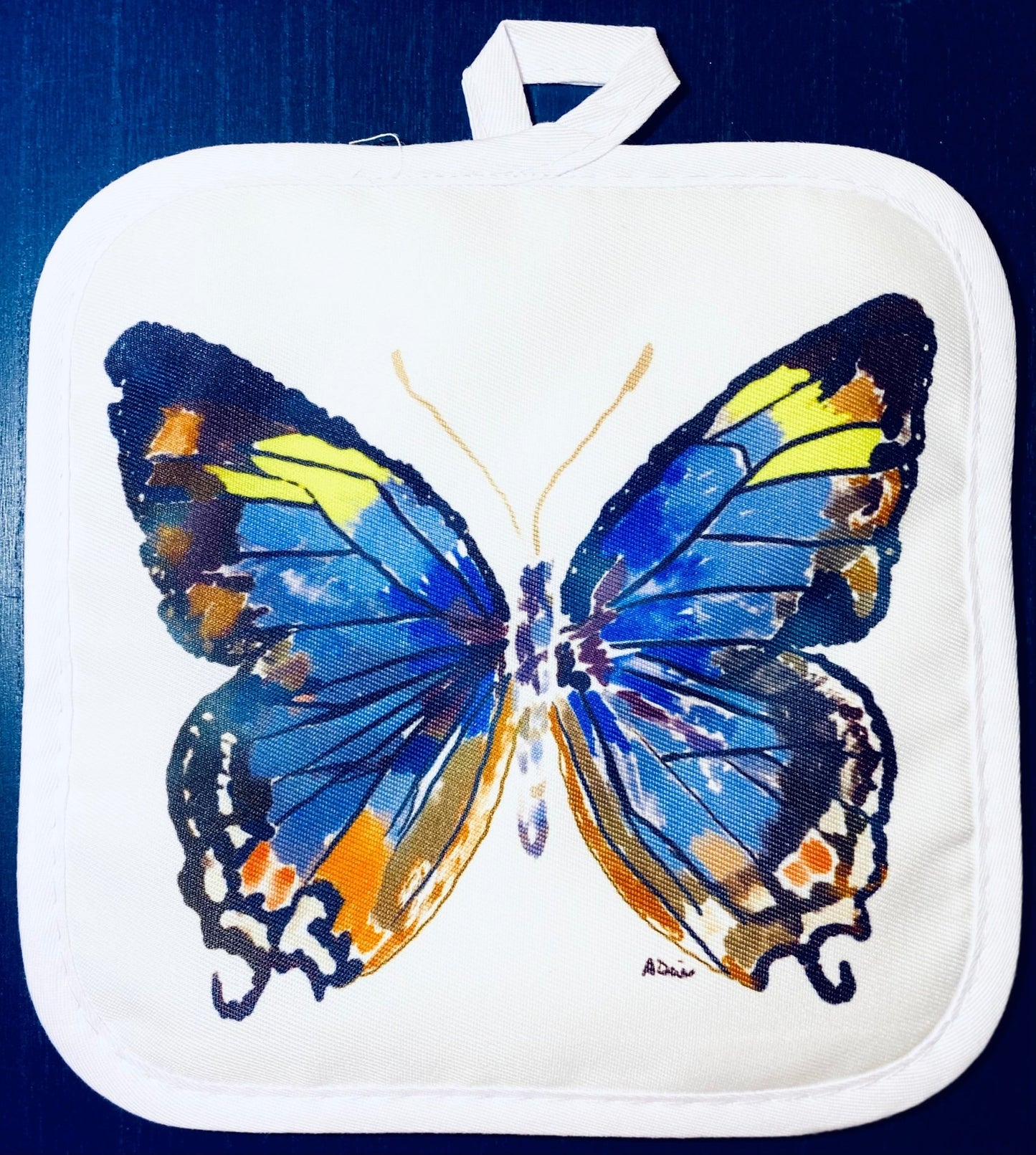 Butterfly Pot Holder - Blue Cava