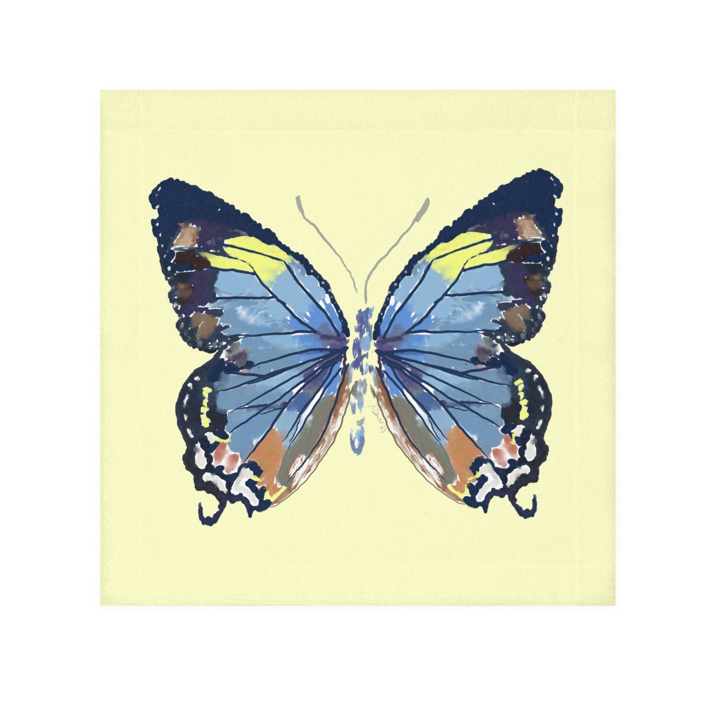 Butterfly Wash Cloth - Blue Cava