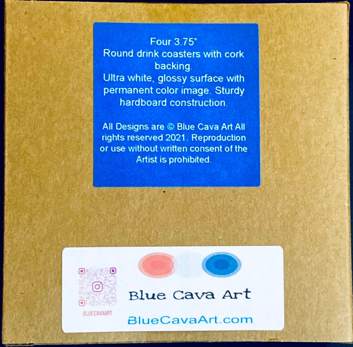 Chevelle - Round Coaster set - Blue Cava