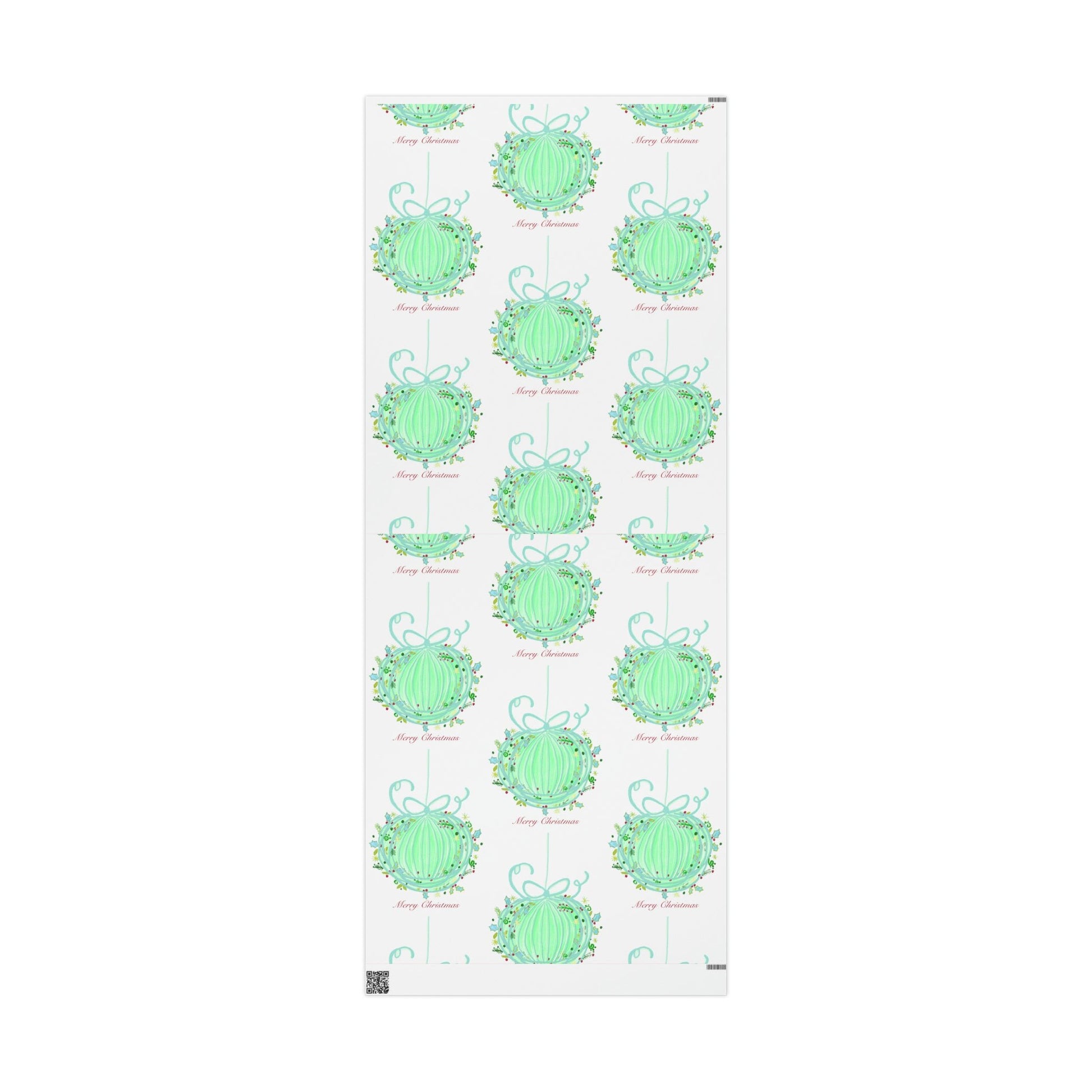 Christmas ball Wrapping Papers - Blue Cava