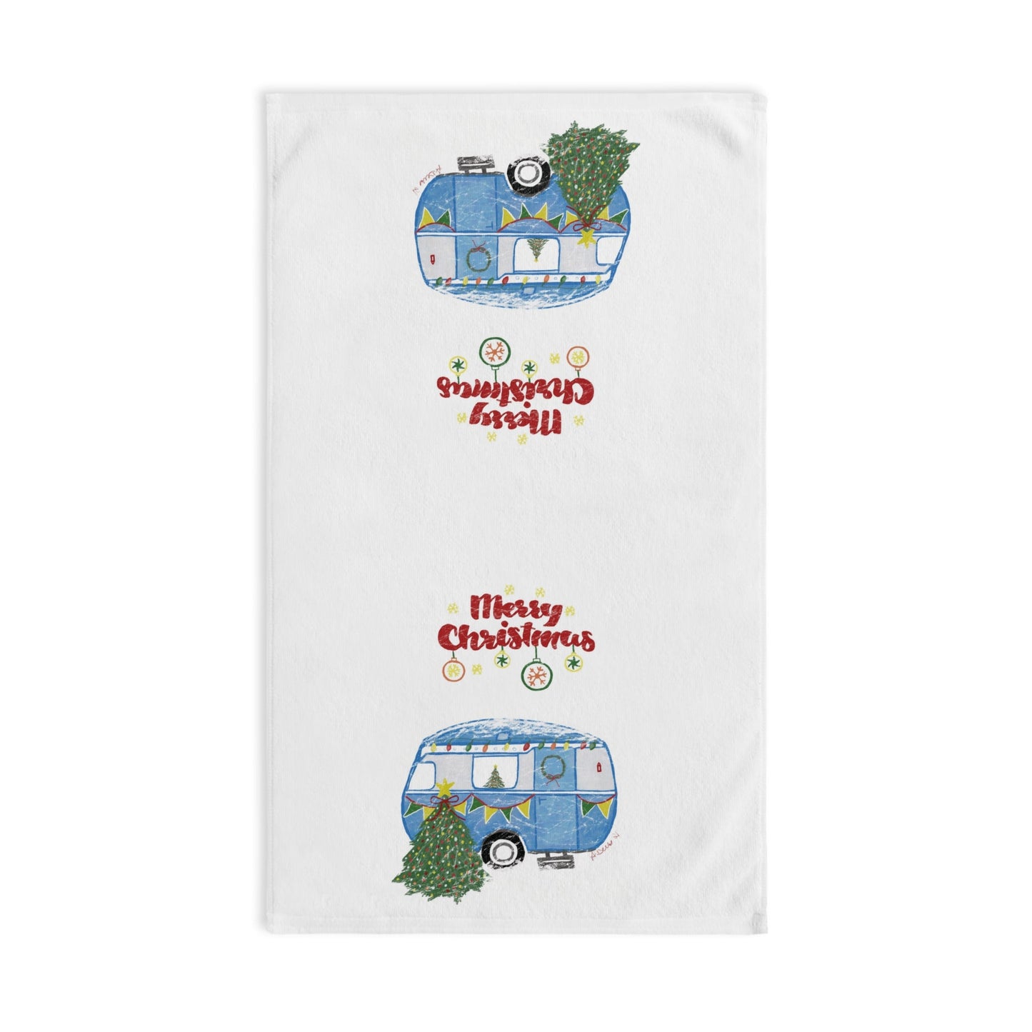 Christmas Camper Towel (Poly/Cotton) - Blue Cava