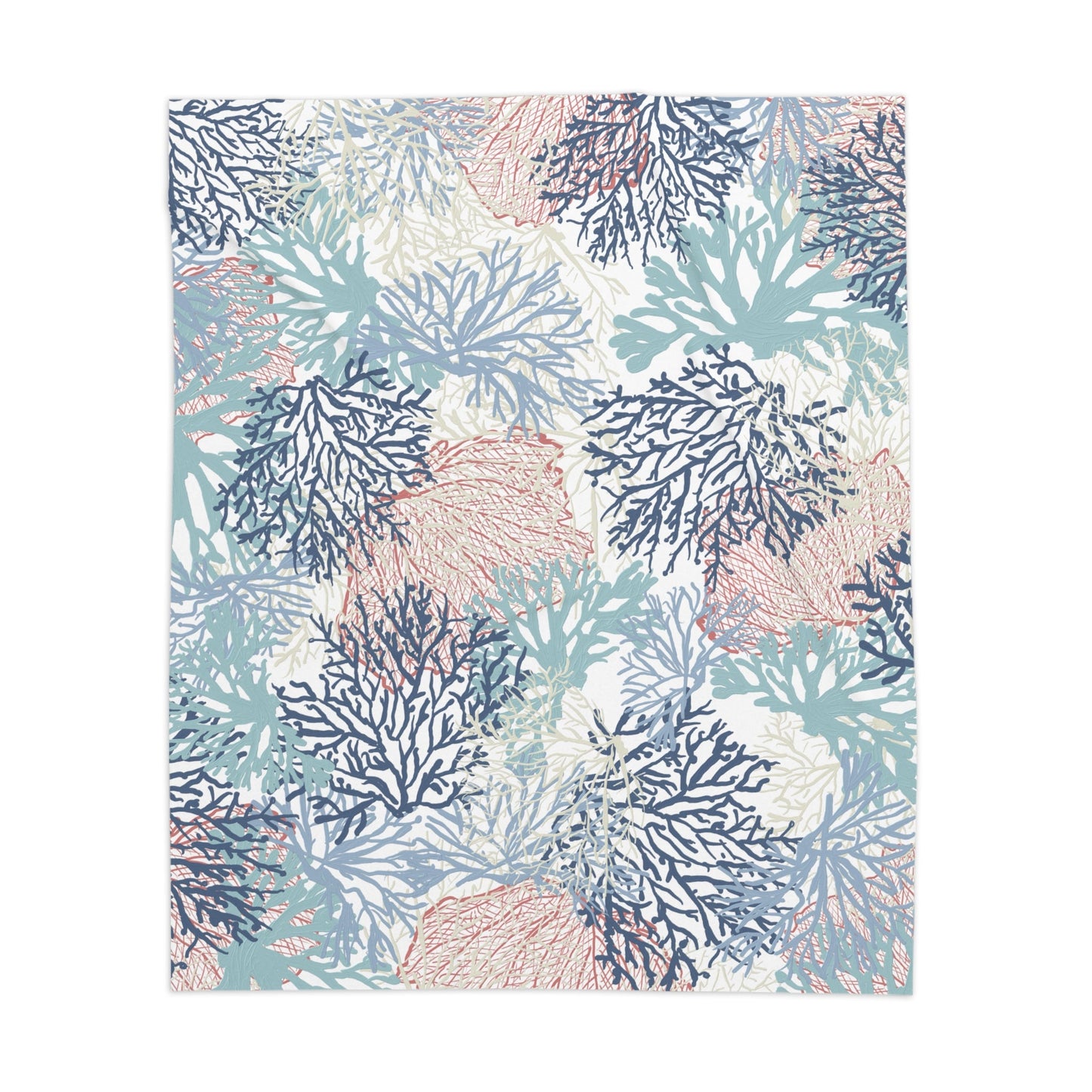 Coral Sherpa Blanket - Blue Cava