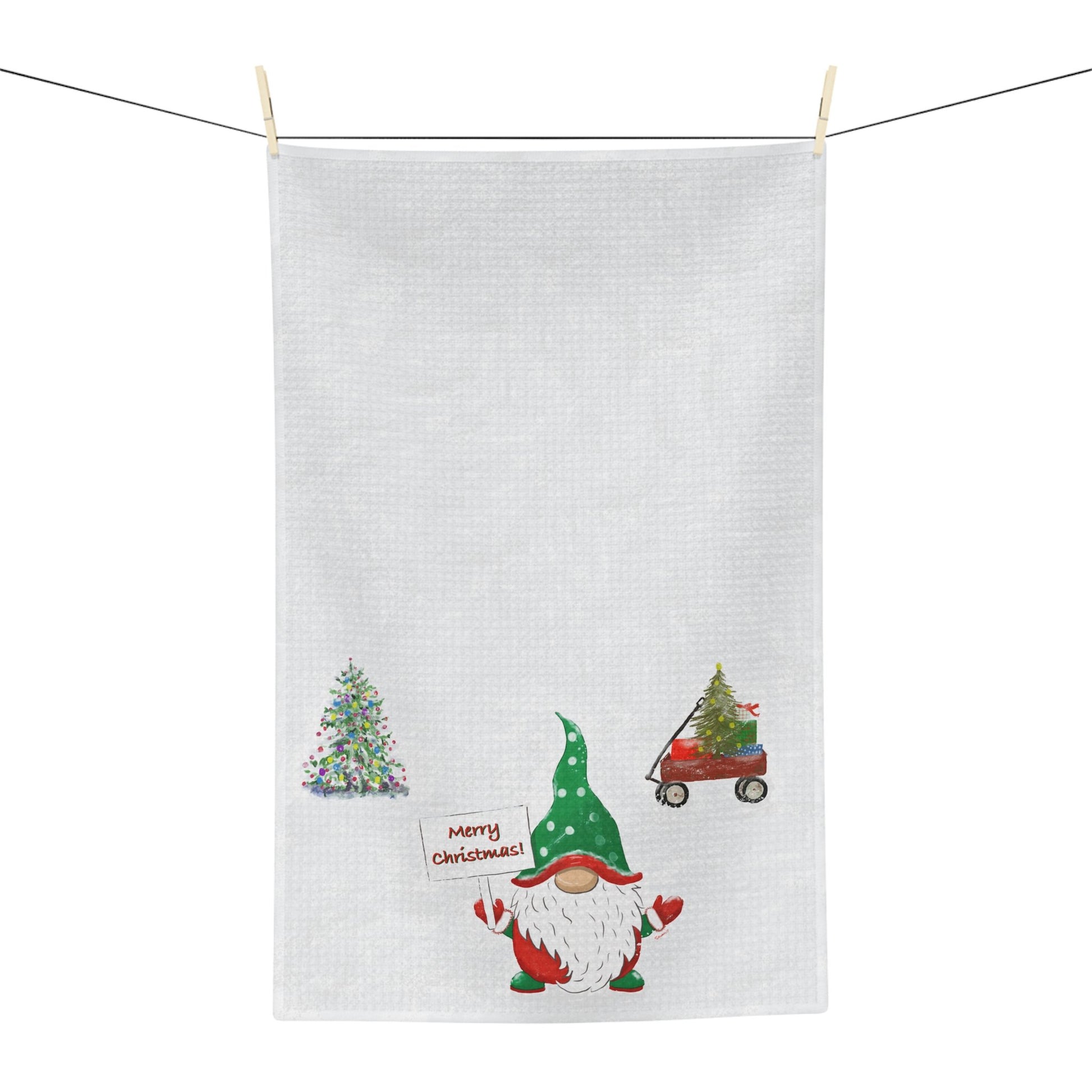 “Cringle and Friends” Christmas Microfiber Tea Towel - Blue Cava