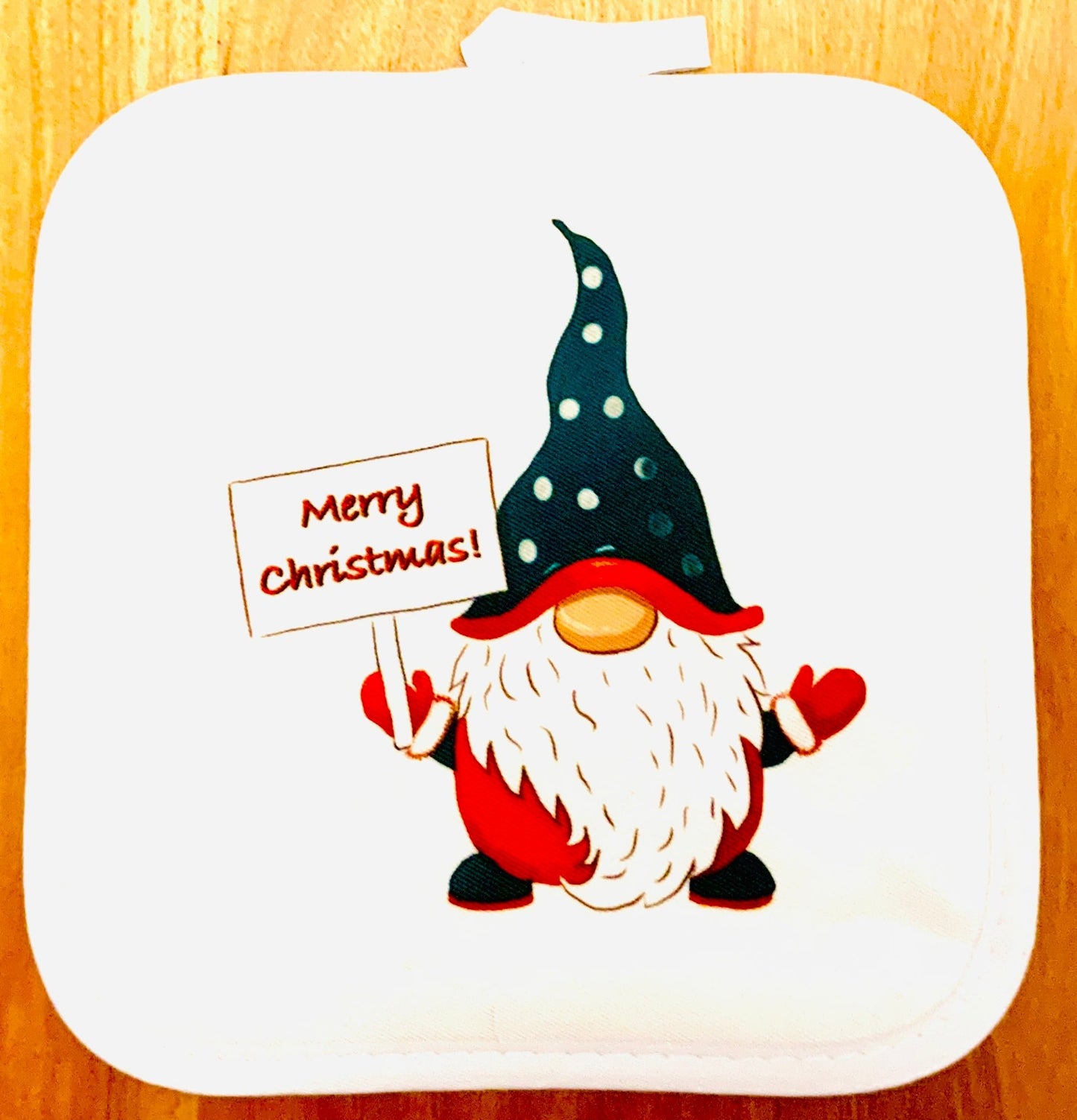 “Cringle” Christmas Gnome Pot Holder - Blue Cava