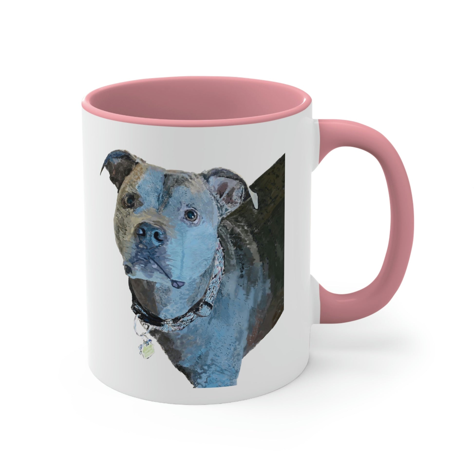 “Diesel” Pit Bull Accent Coffee Mug, 11oz - Blue Cava