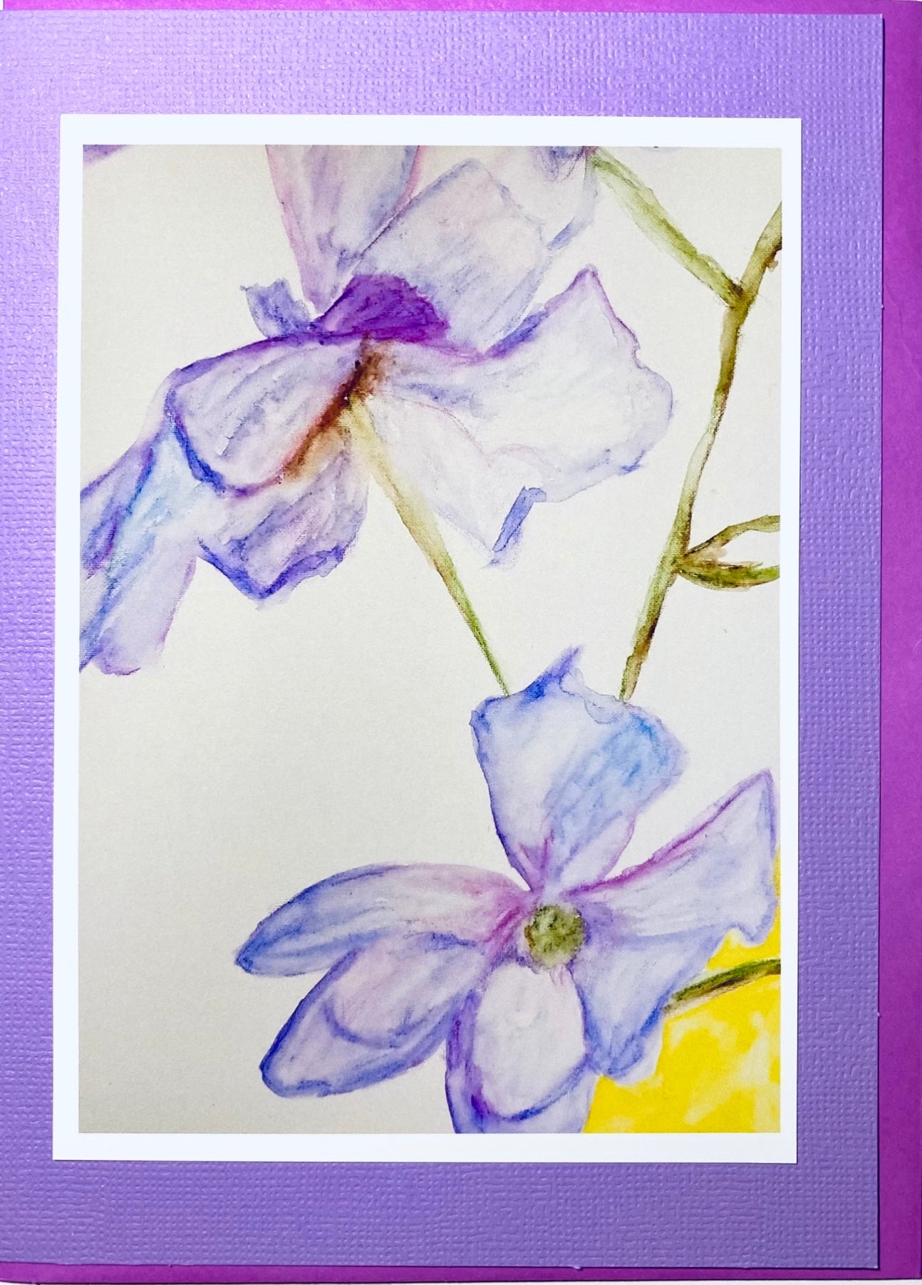 Flower Garden Greeting Card (Multiple colors available) - Blue Cava