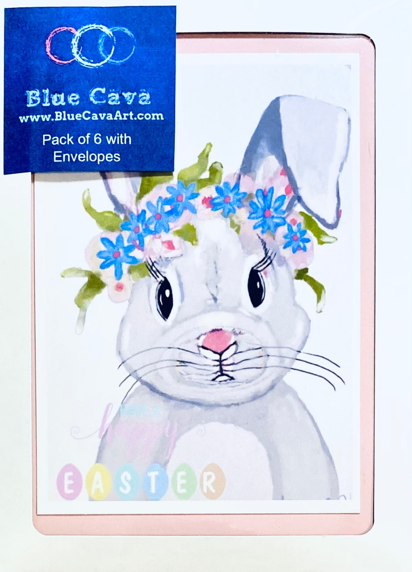 Happy Easter Greeting card - Blue Cava