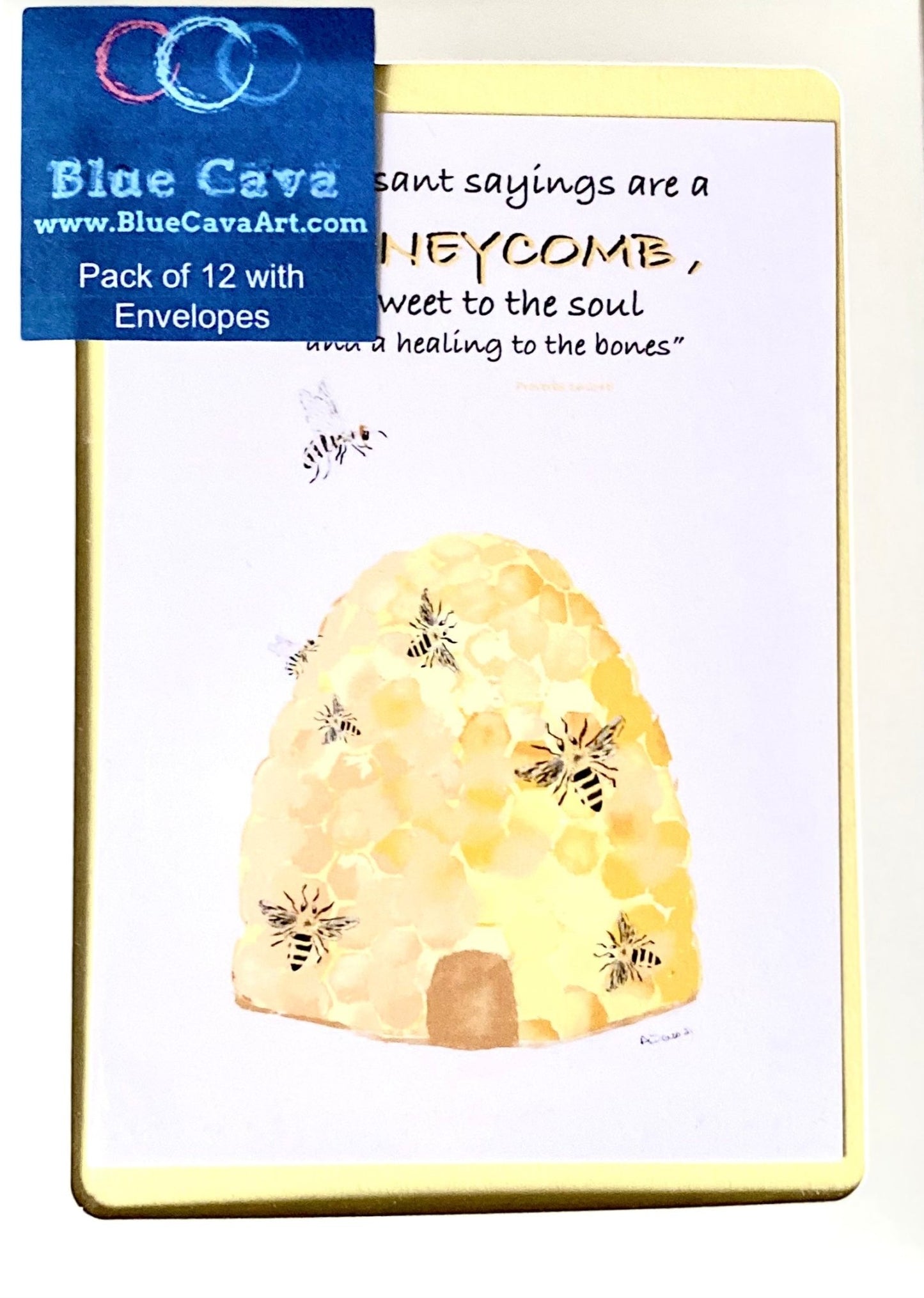 Honeycomb Greeting cards (multiple colors available) - Blue Cava
