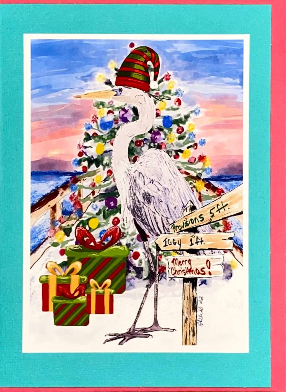 “IGGY” Christmas Greeting cards - Blue Cava