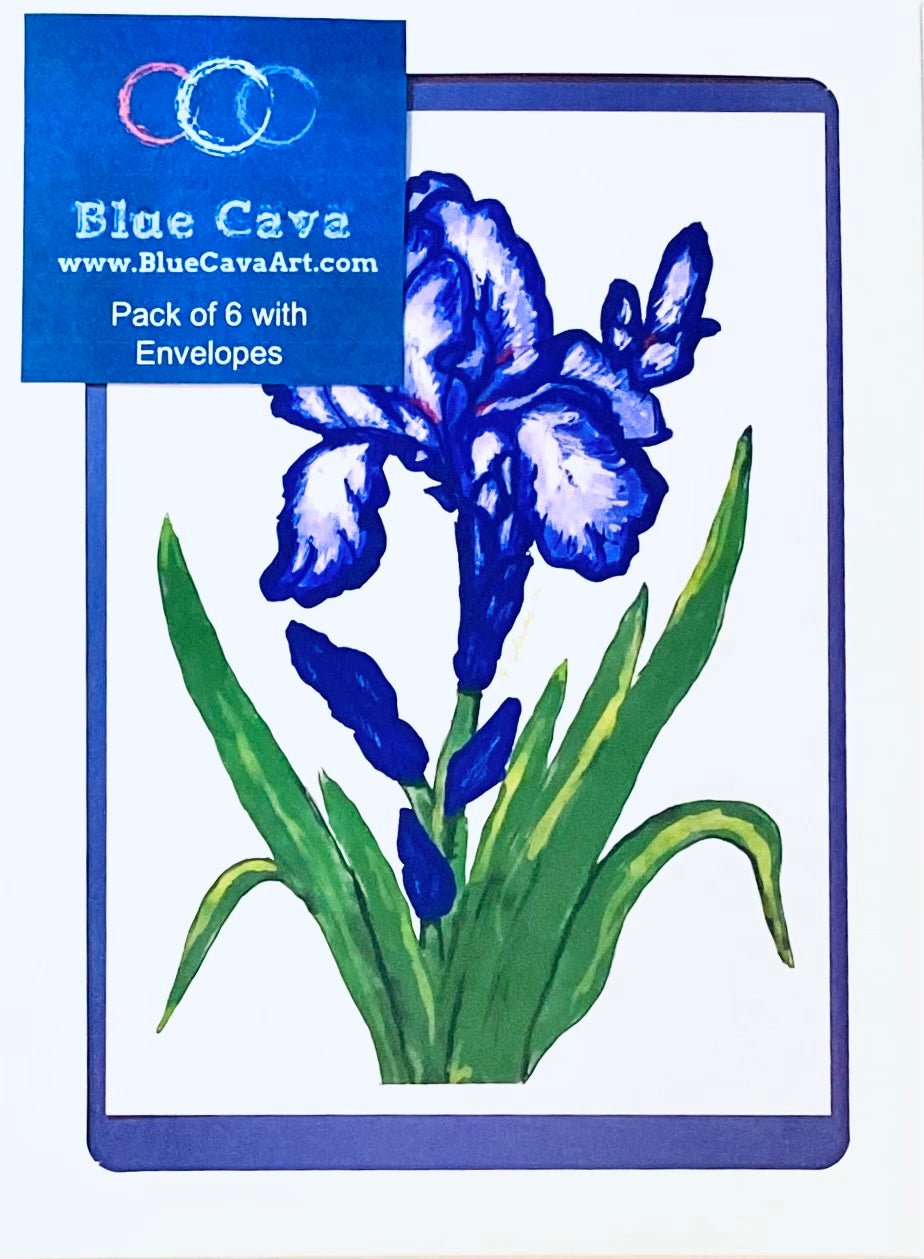 Irish Lily Greeting card - Blue Cava