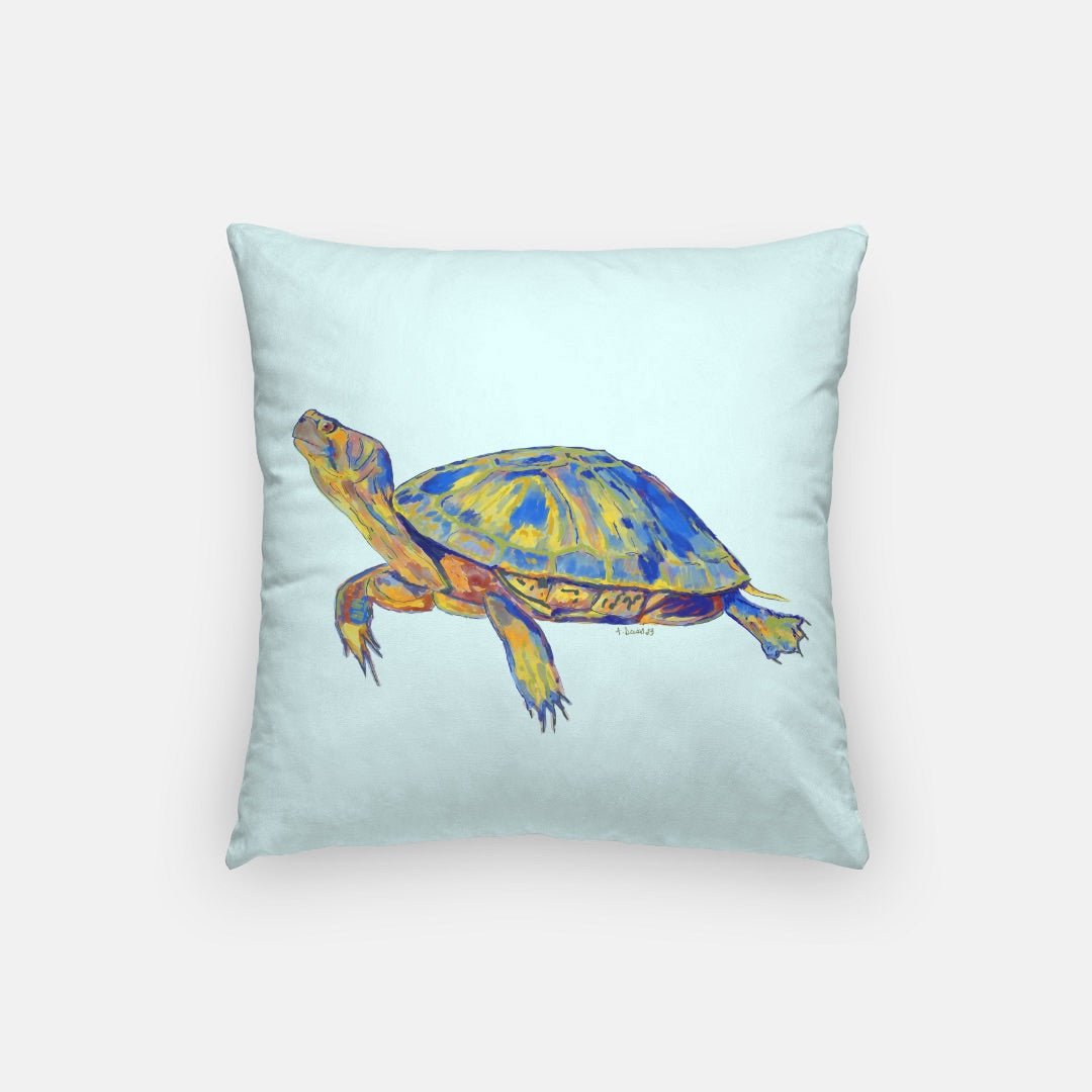 Isaac Sea Turtle Pillow - Blue Cava