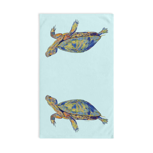 “Isaac” Sea Turtle Towel (Poly/Cotton) - Blue Cava