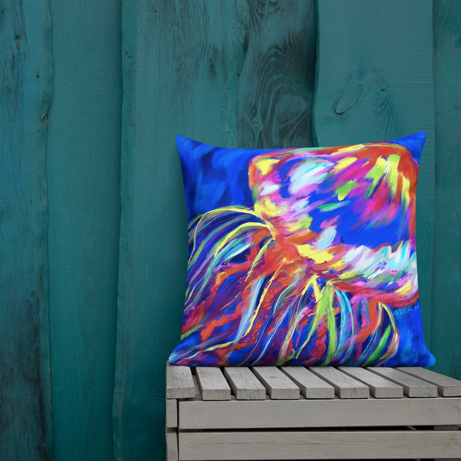 Jellyfish Premium Pillow - Blue Cava