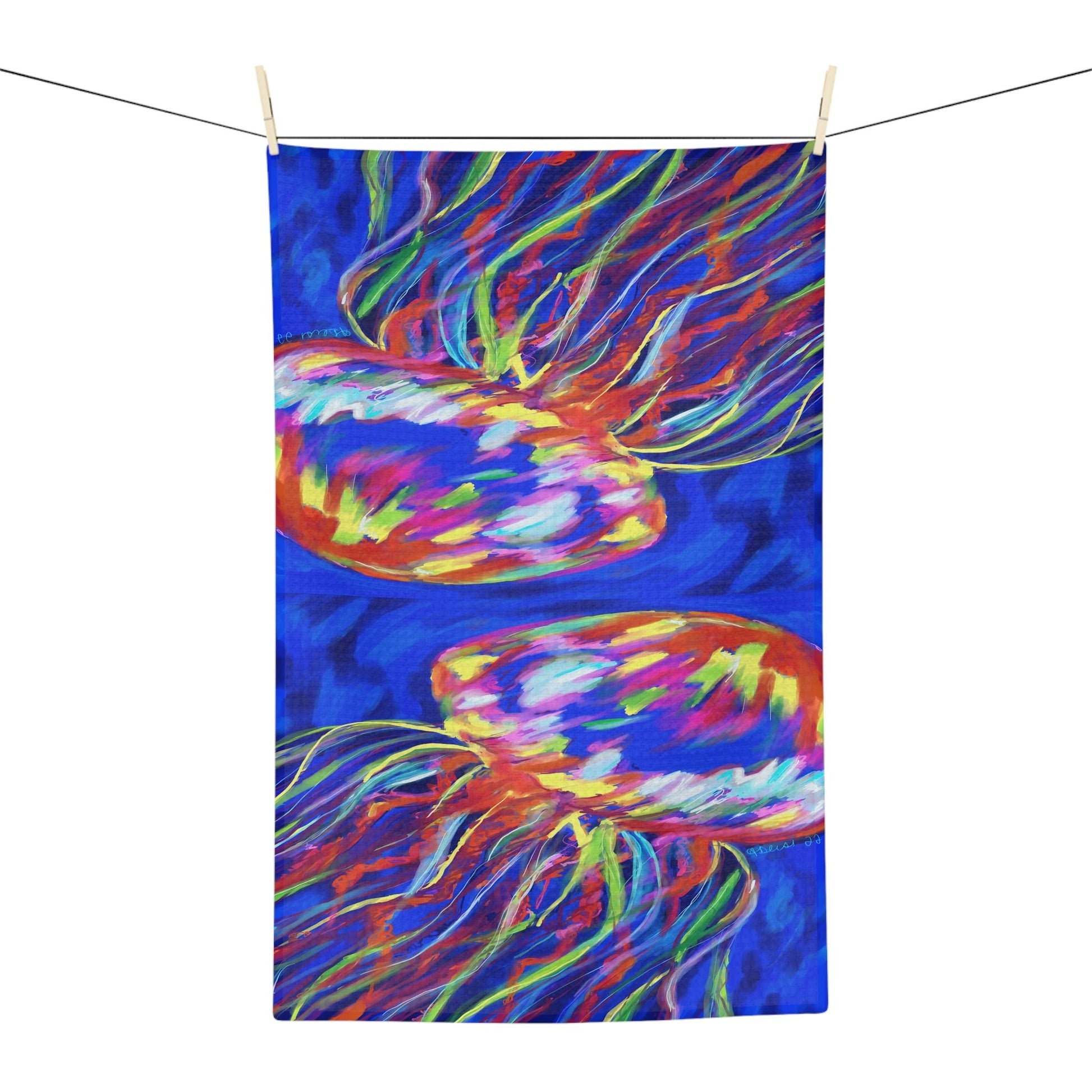 Jellyfish “Stringer” Microfiber Towel - Blue Cava