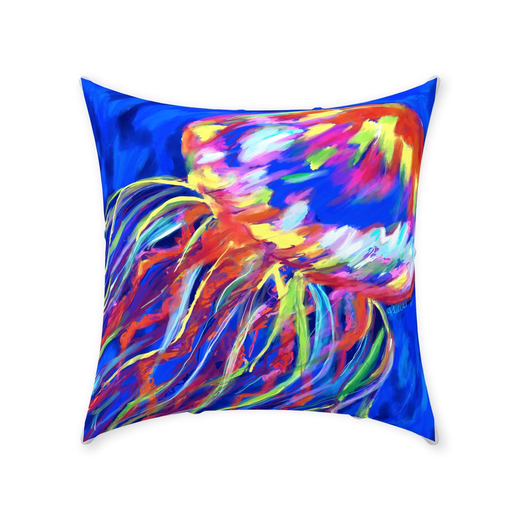 Jellyfish Throw Pillows - Blue Cava