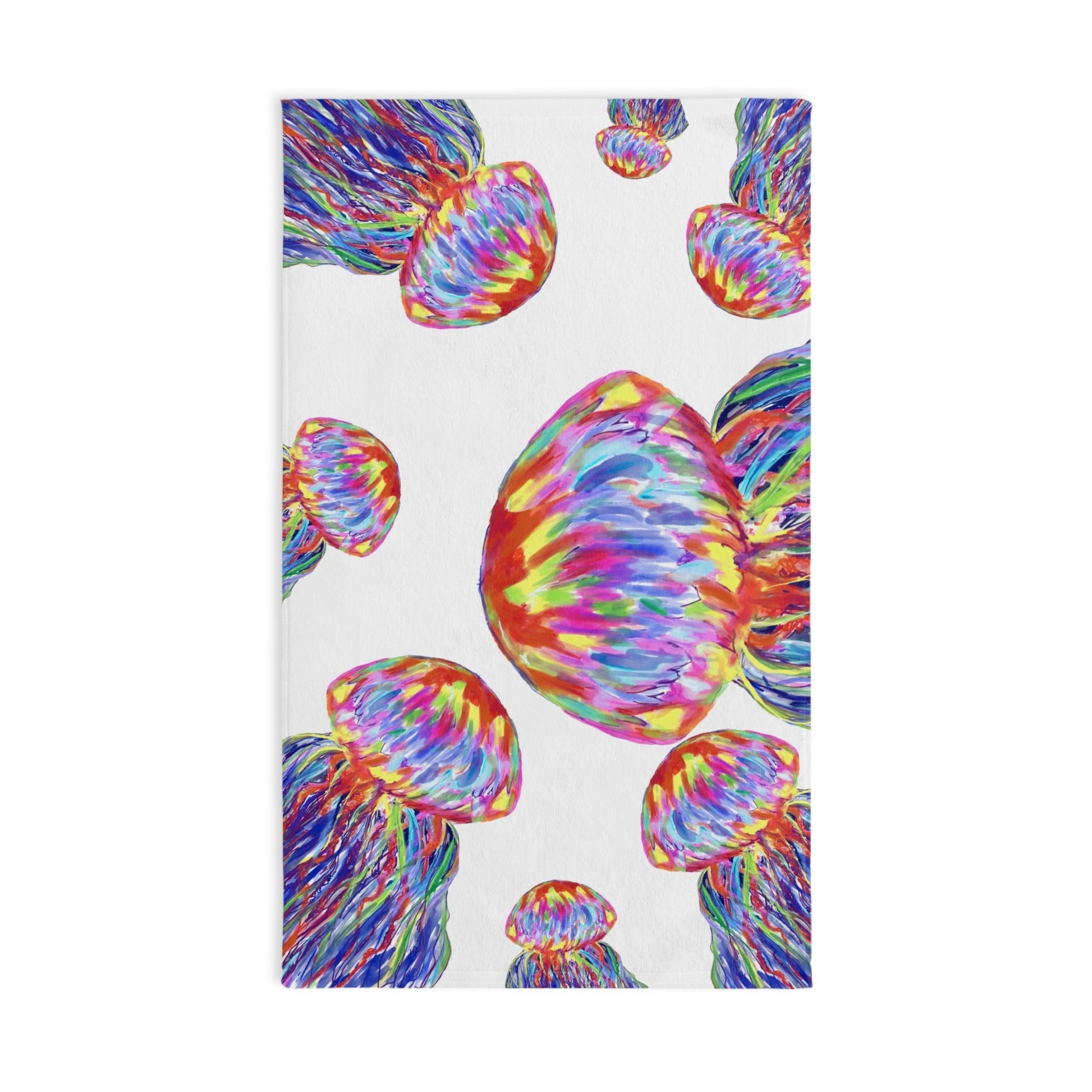 Jellyfishes Hand Towel (Poly/Cotton) - Blue Cava