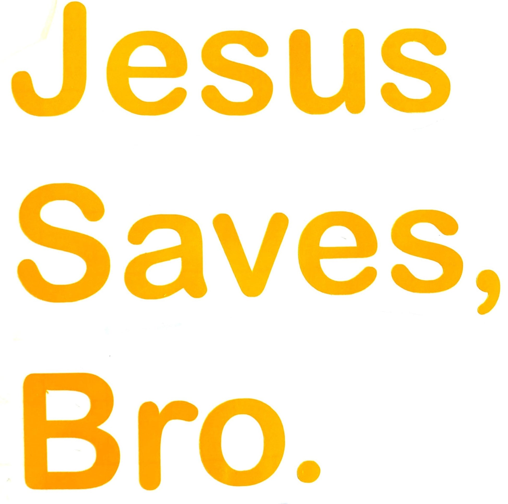 Jesus Saves, Bro Car Decal - Blue Cava