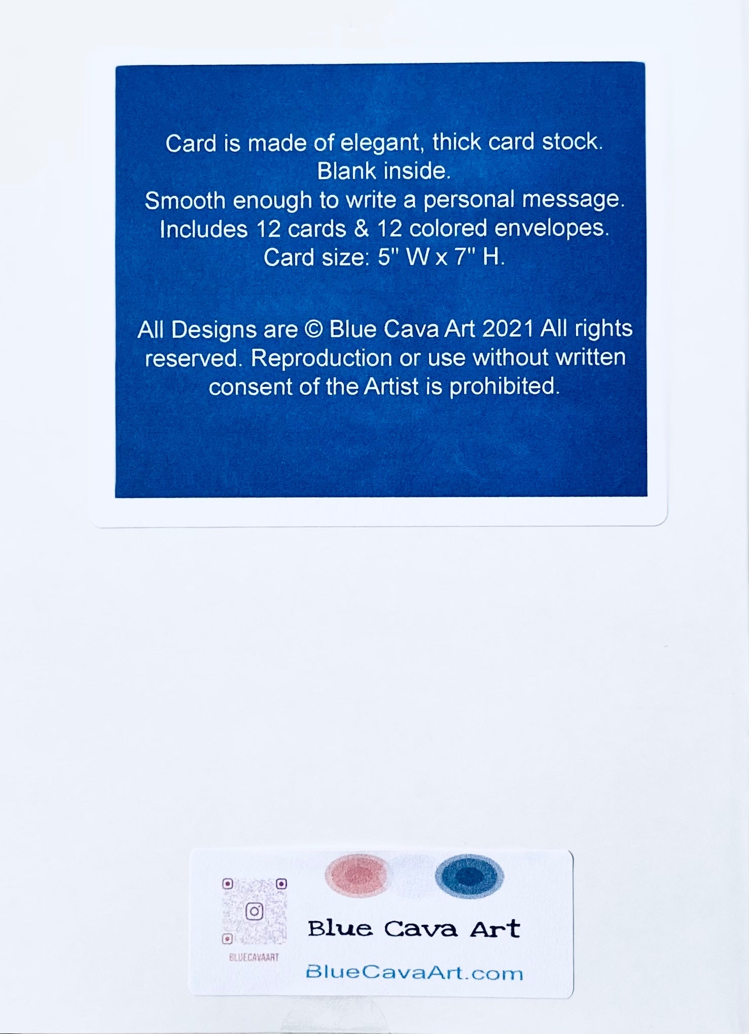 “Jordan” Heart Greeting Card - Blue Cava