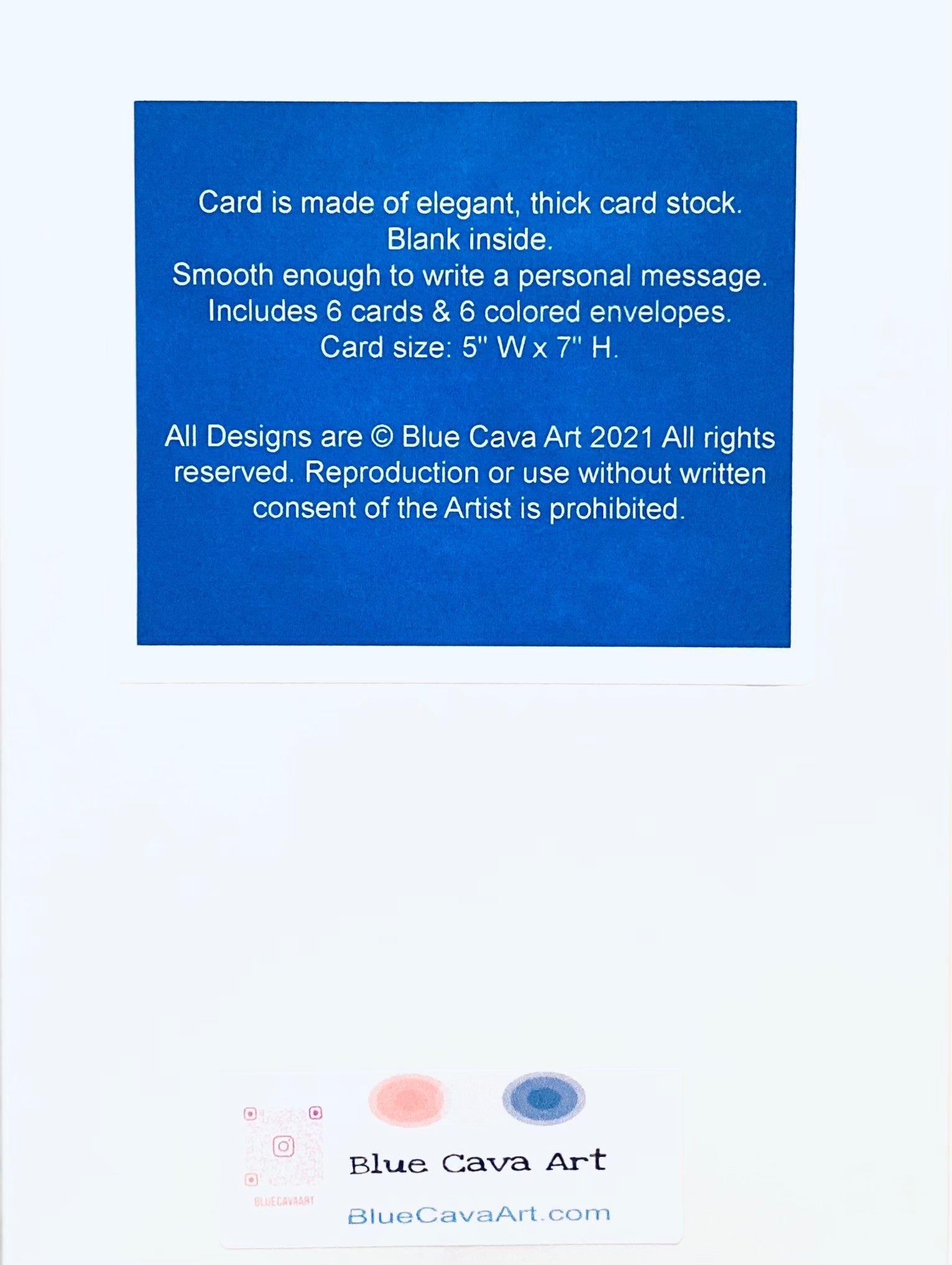 Let’s Keep in Touch Greeting card (Multiple colors available) - Blue Cava