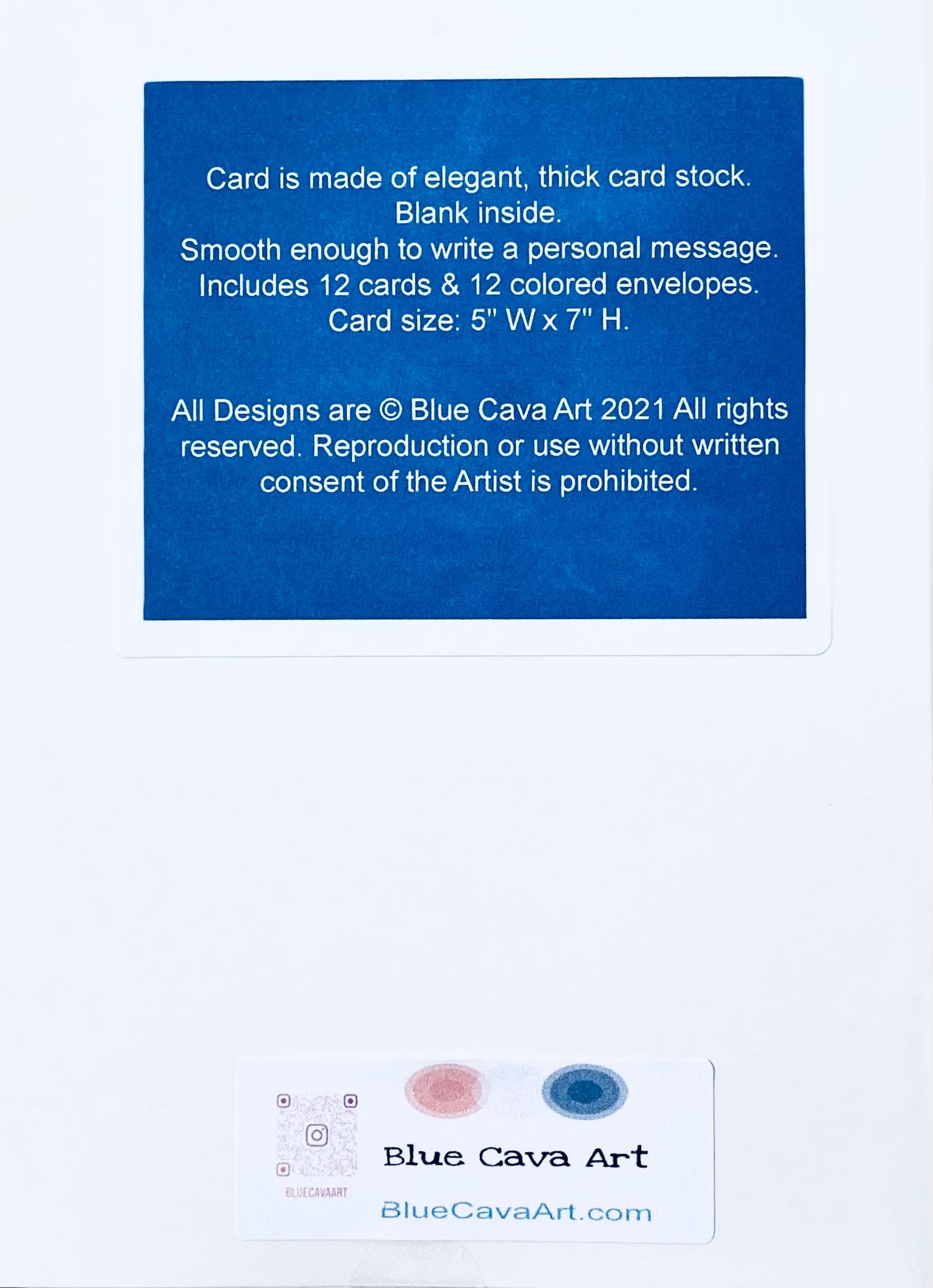 Love Heart Greeting card - Blue Cava