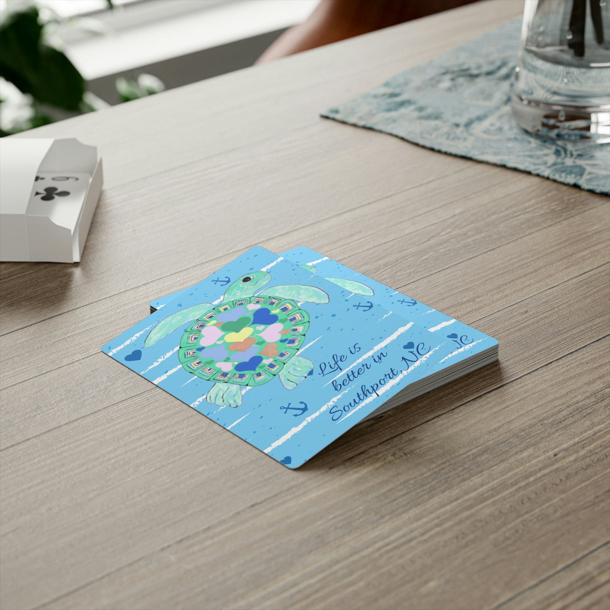 Love Turtle Southport Playing Cards - Blue Cava