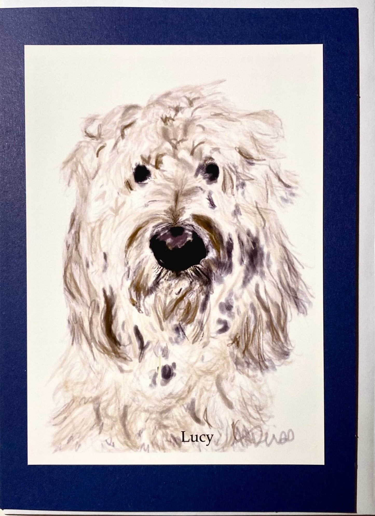 “Lucy” Greeting card - Blue Cava