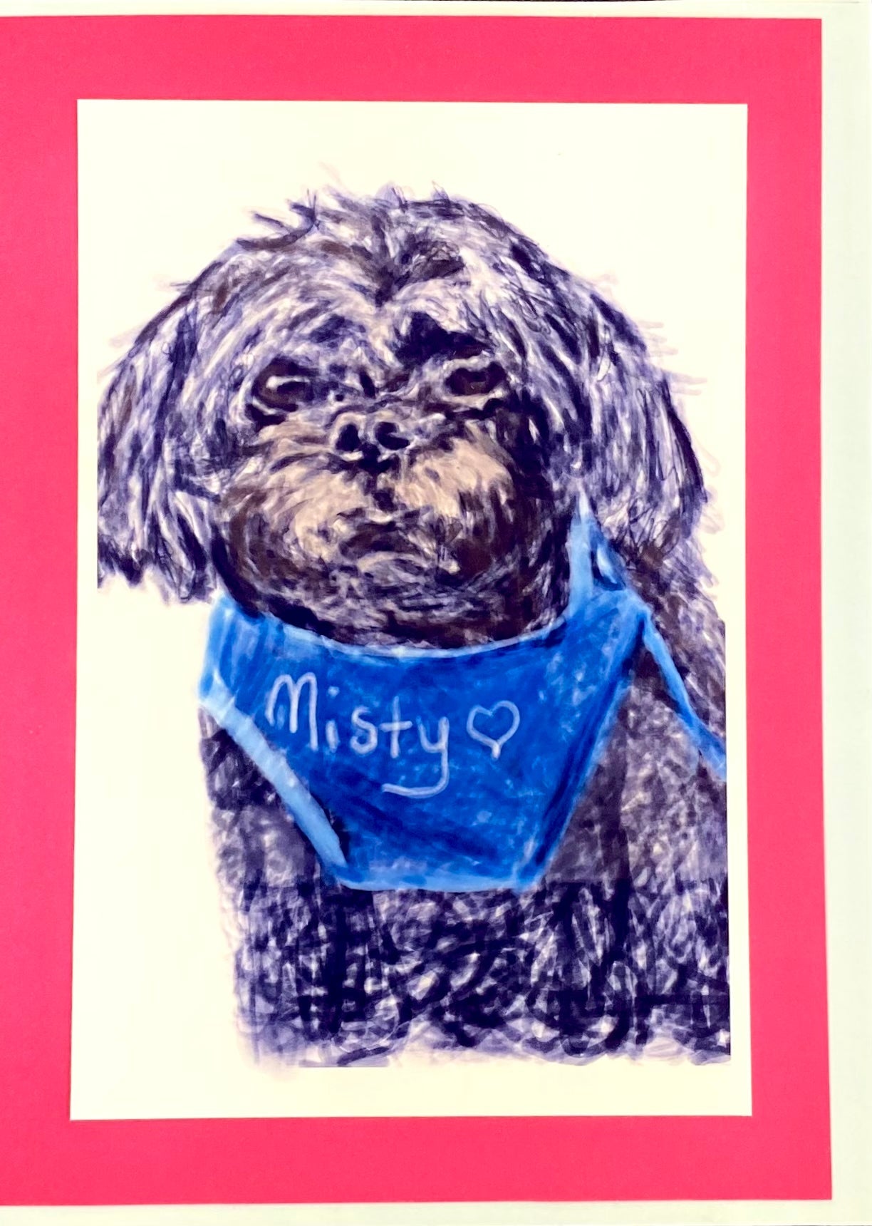 “Misty” Greeting Card - Blue Cava