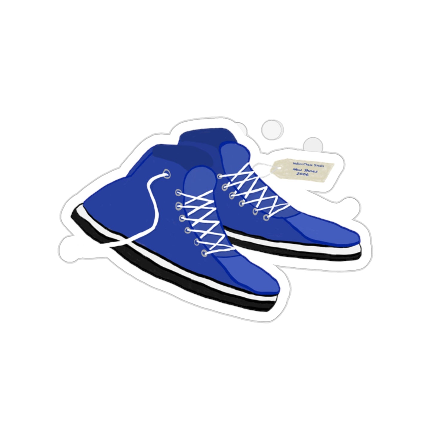 Nutini New Shoes Kiss-Cut Stickers - Blue Cava
